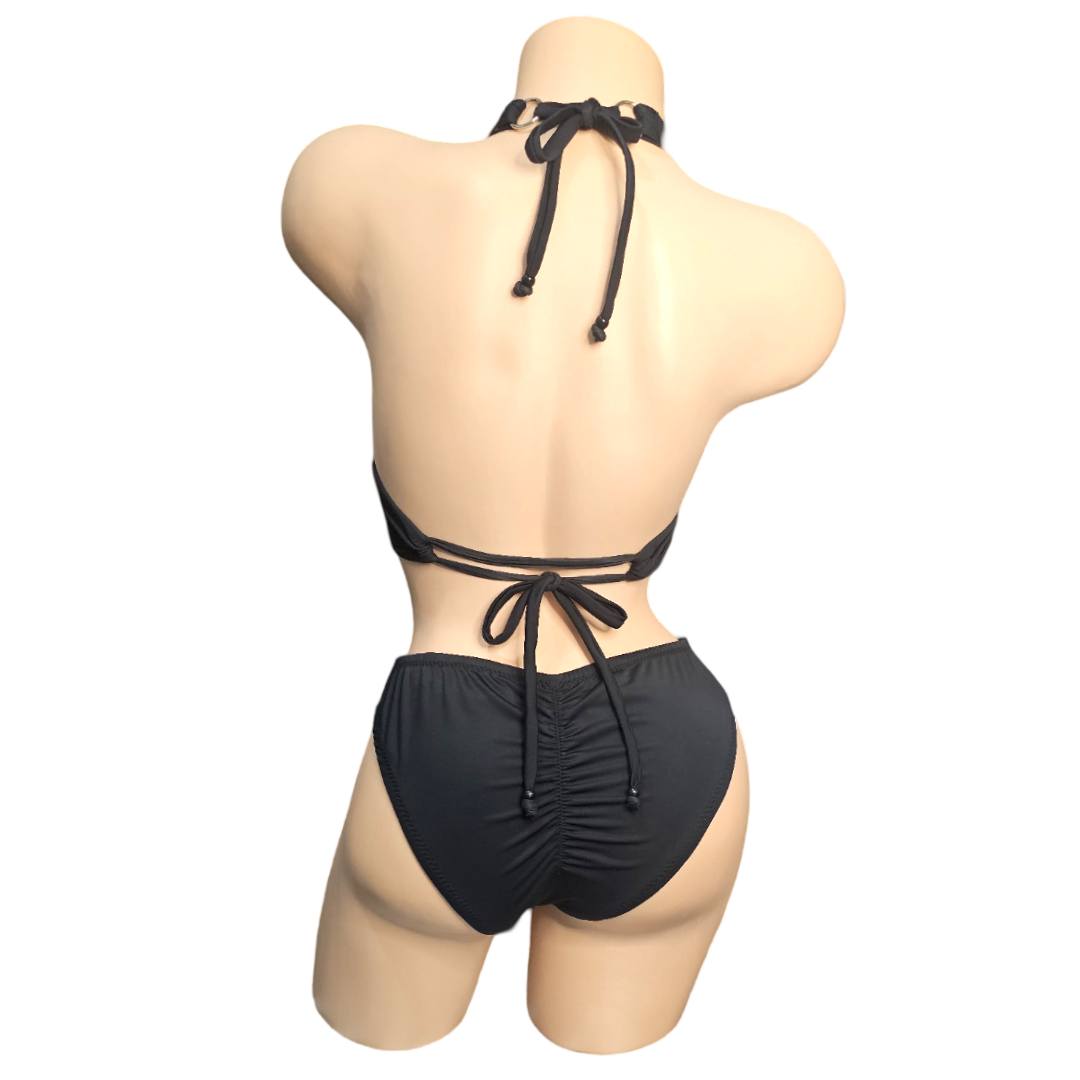 Cuervo Black Halter Bikini set