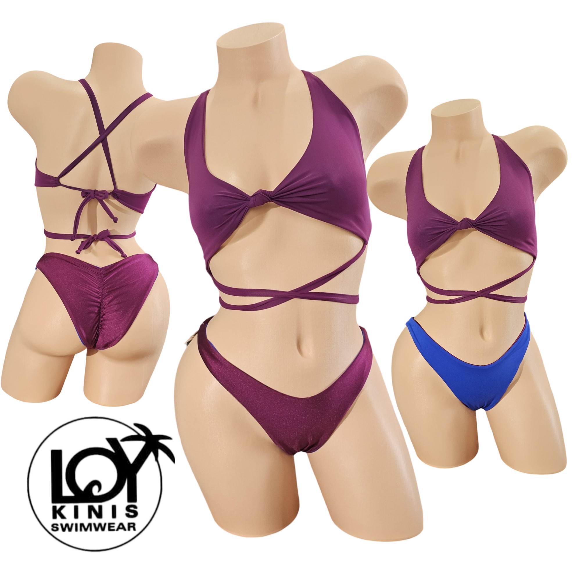 Vino y Mar Reversible Bottom Bikini Set