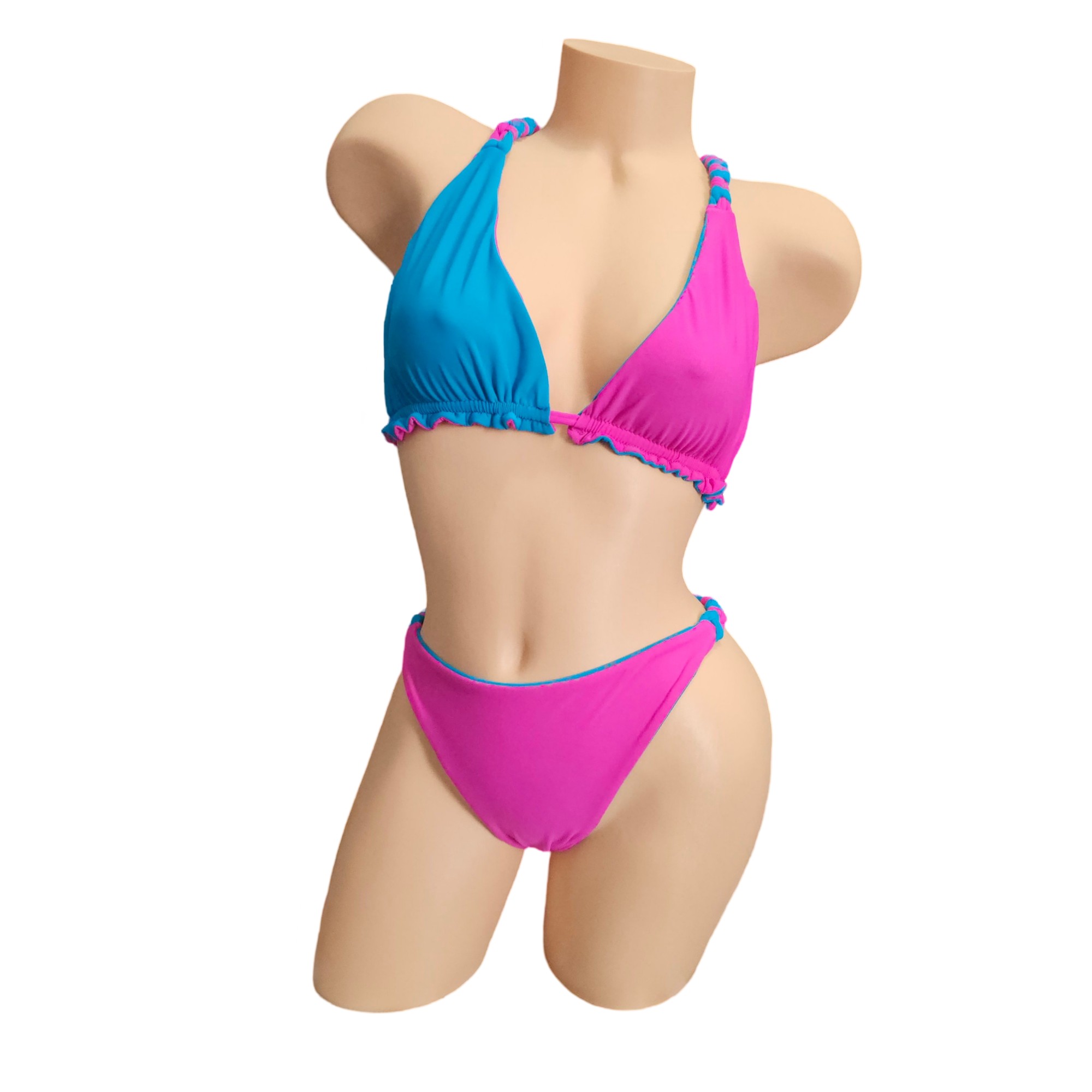 80s braided Bikini Set  