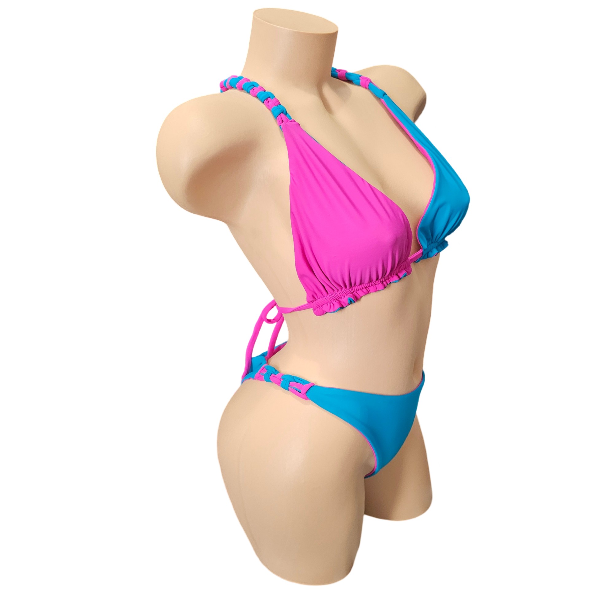 80s braided Bikini Set  
