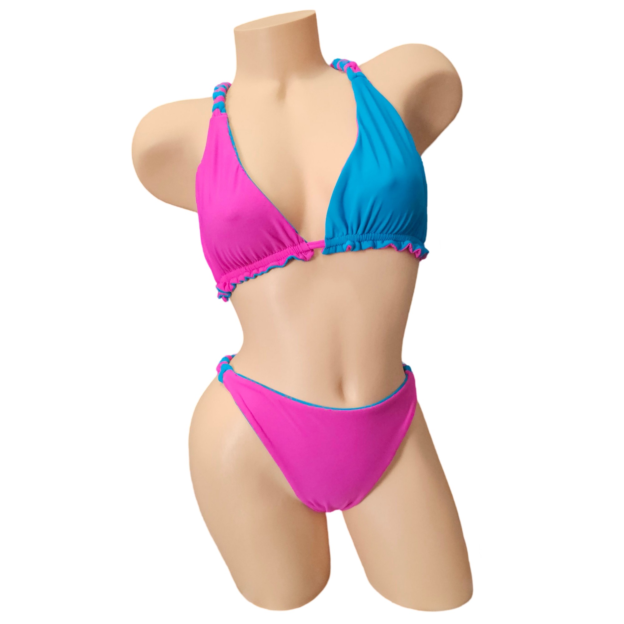 80s braided Bikini Set  