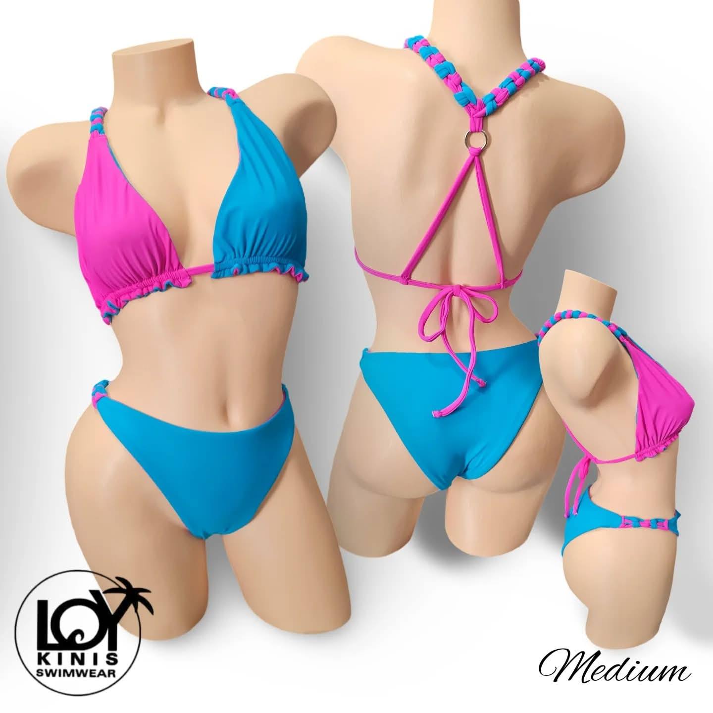 80s braided Bikini Set  
