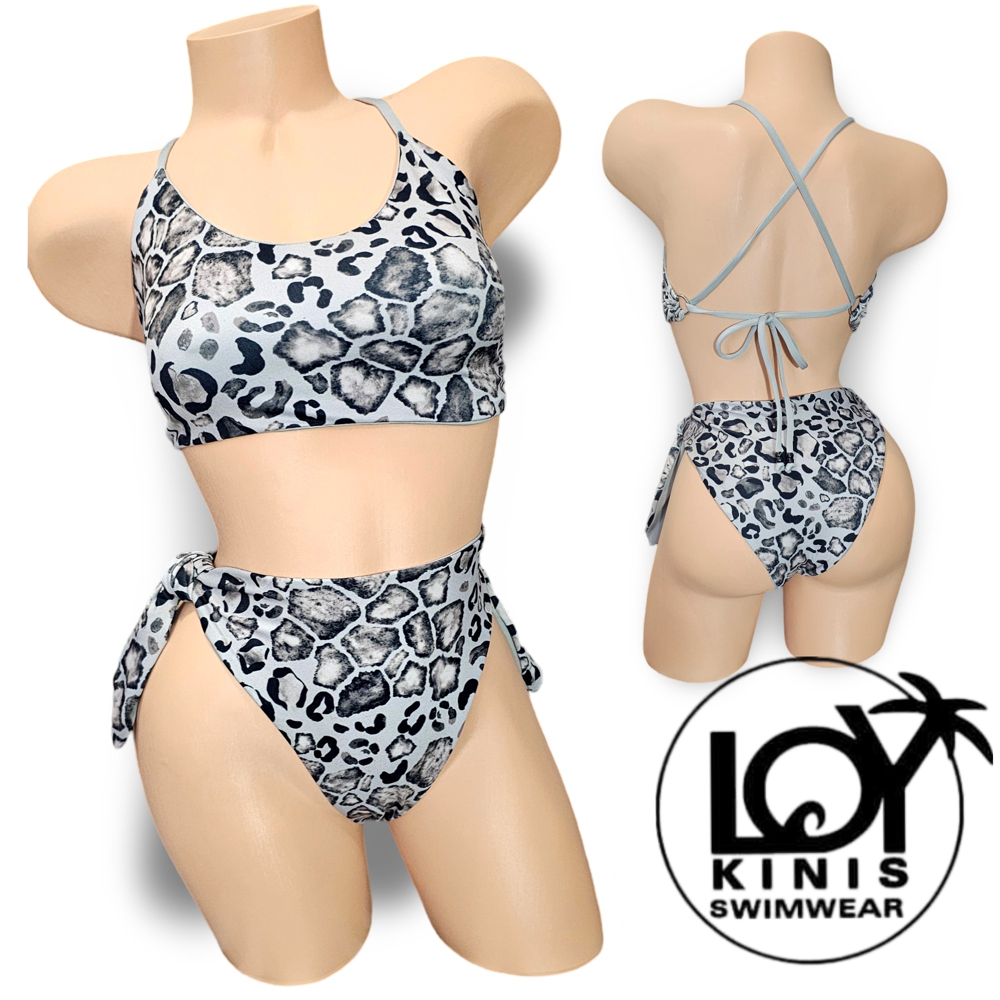 Leopard Gris Print Swimsuit