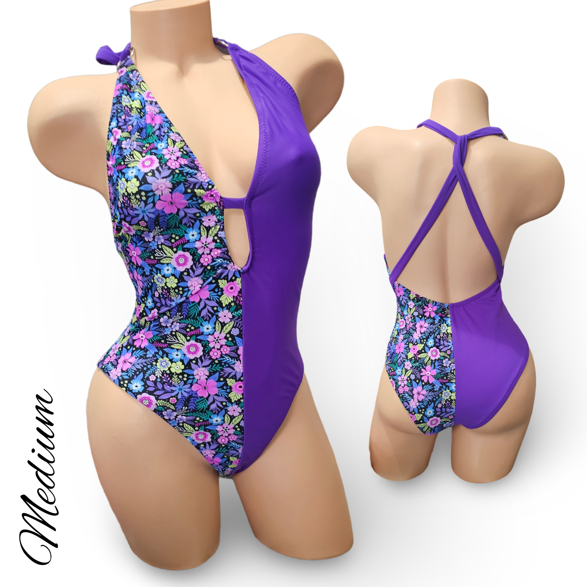 Floral Halter Swimsuit