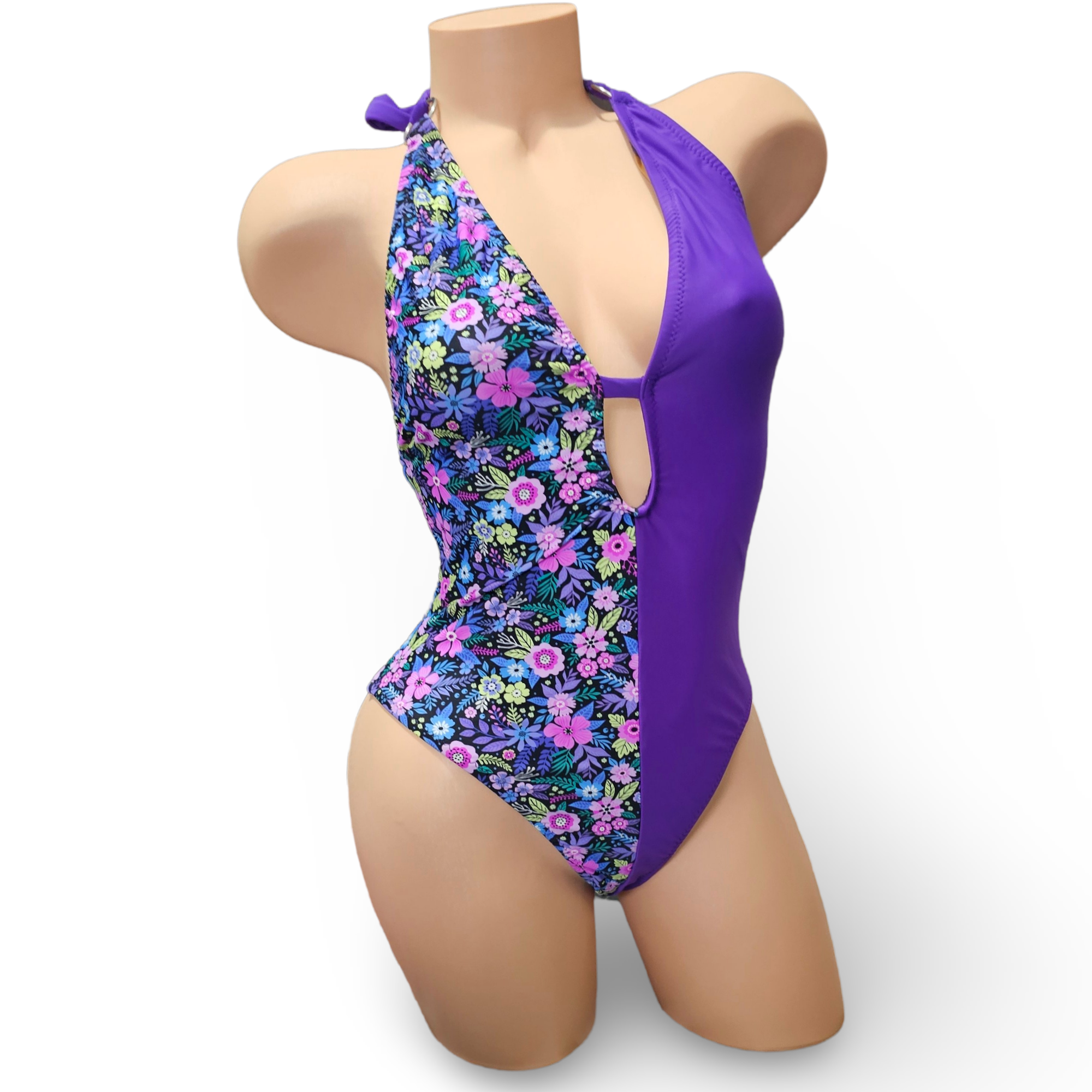 Floral Halter Swimsuit