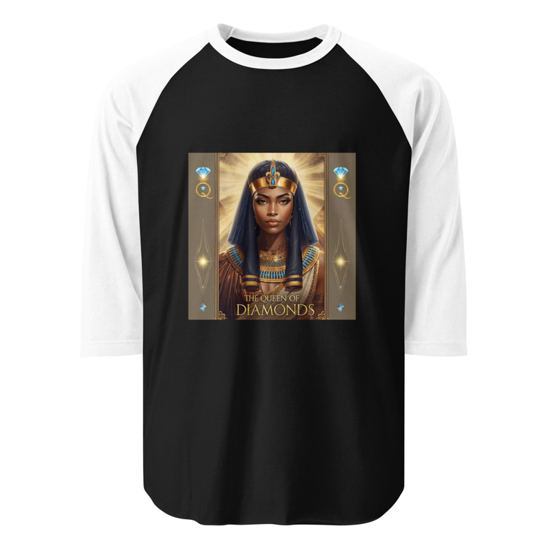 Queen Of Diamonds 3/4 Sleeve Raglan Shirt