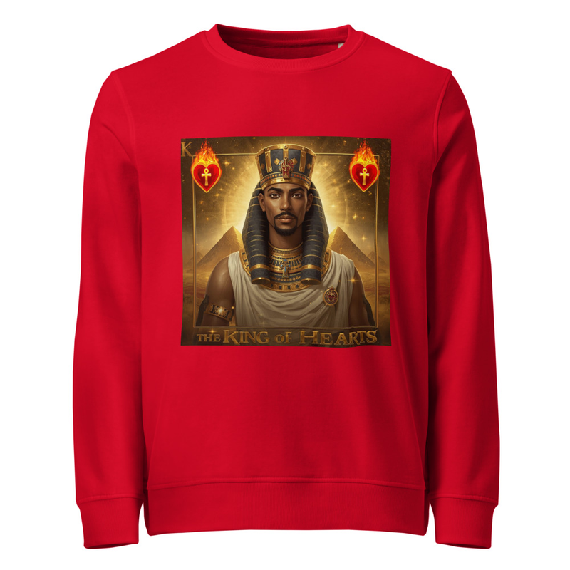 King of Hearts Unisex Organic Sweatshirt