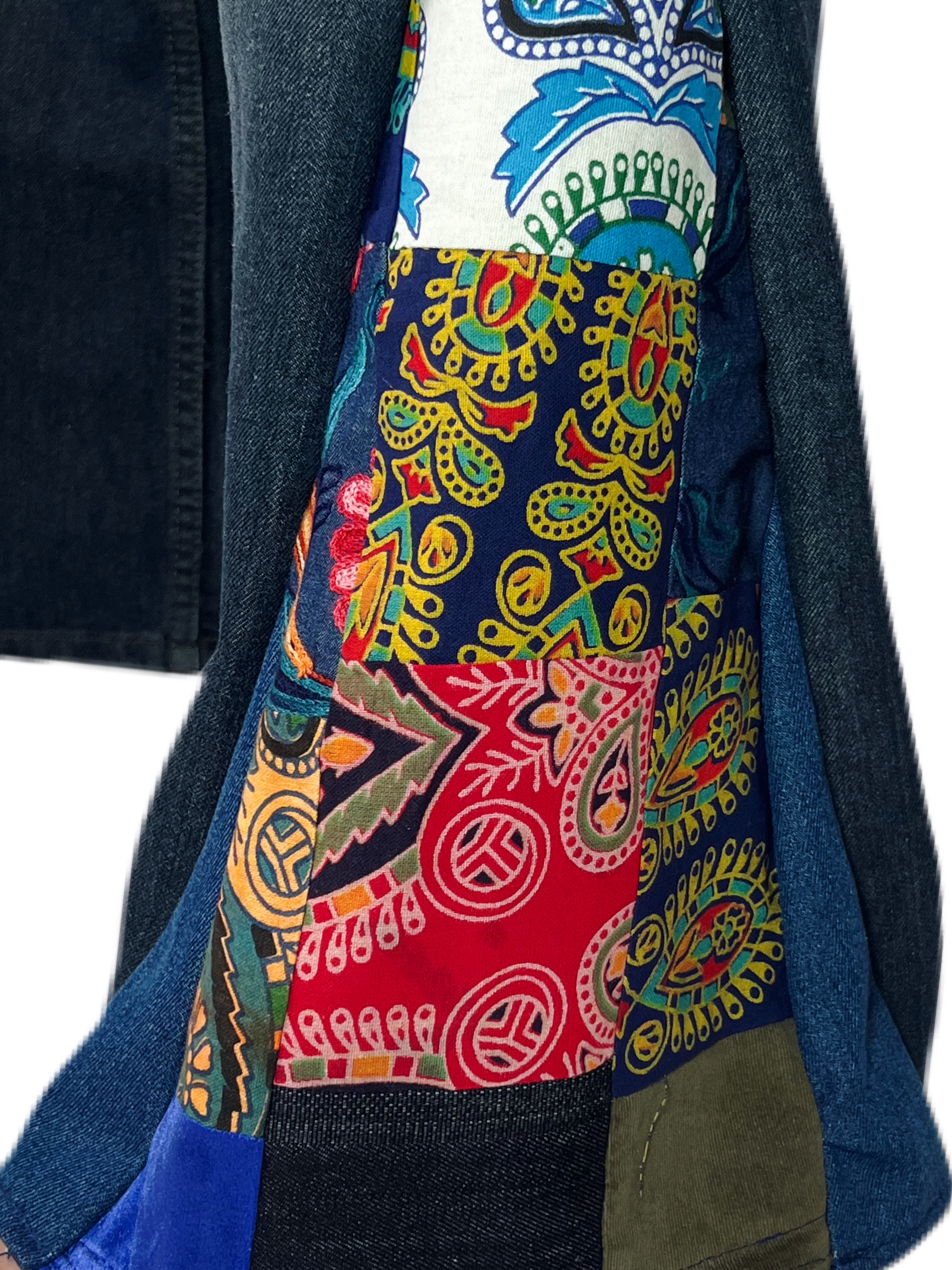 Retro Patchwork Flare Jeans