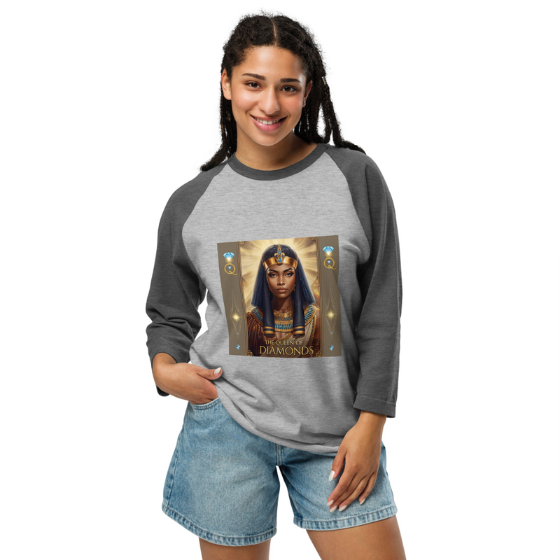 Queen Of Diamonds 3/4 Sleeve Raglan Shirt