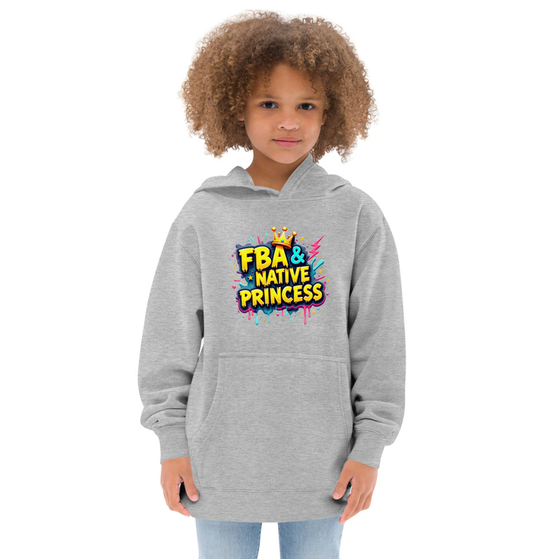 FBA & Native Princess Fleece Kids Cotton Hoodie