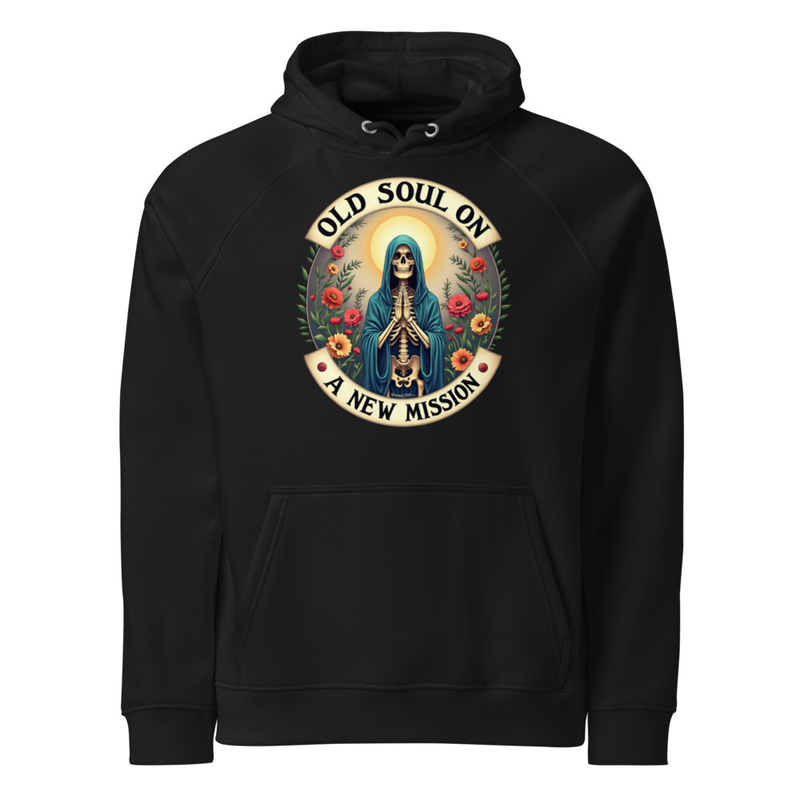 Old Soul Unisex eco raglan hoodie