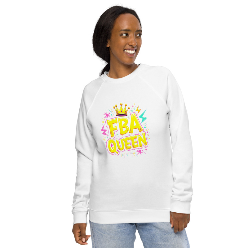 FBA Queen Unisex Organic Raglan Sweatshirt