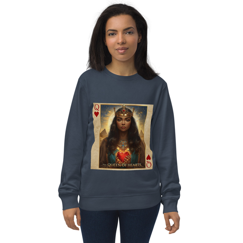 Queen of Hearts Unisex Organic Sweatshirt