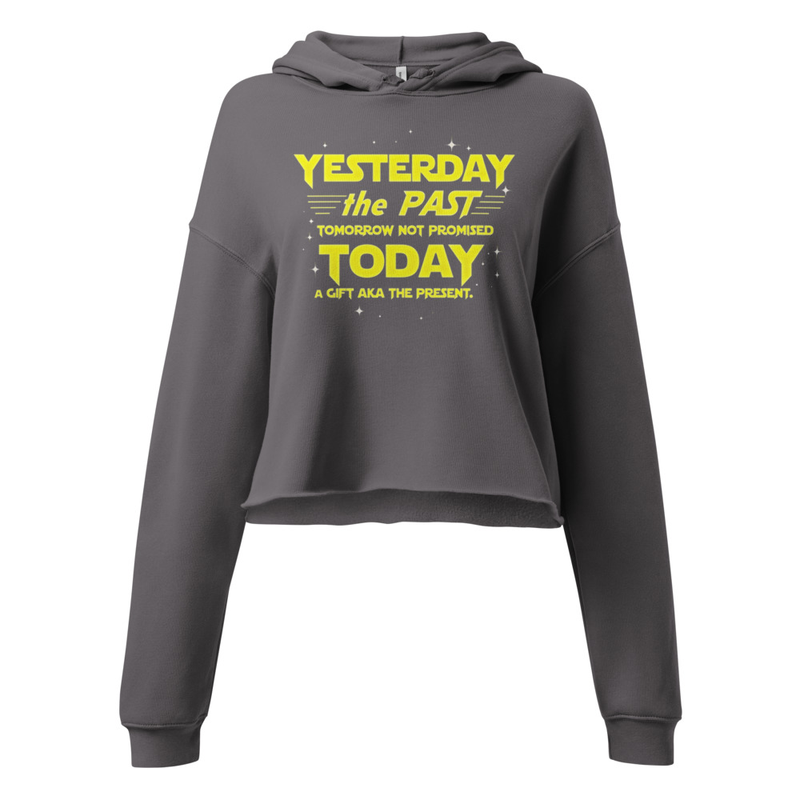 Yesterday Today Crop Hoodie
