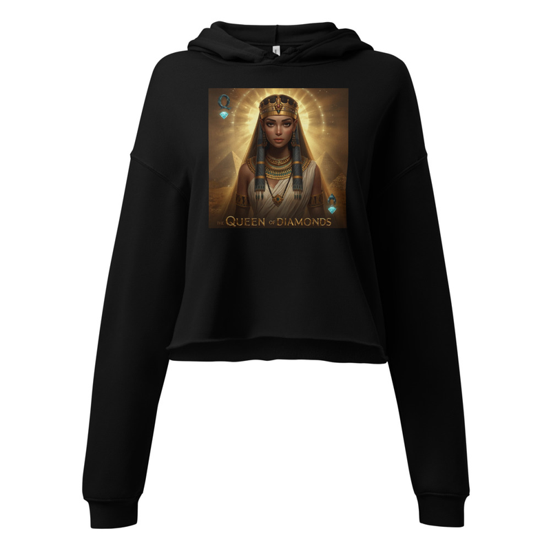 Queen Of Diamonds Crop Hoodie