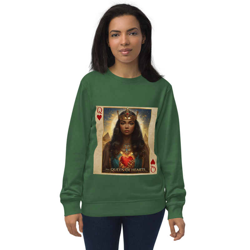 Queen of Hearts Unisex Organic Sweatshirt