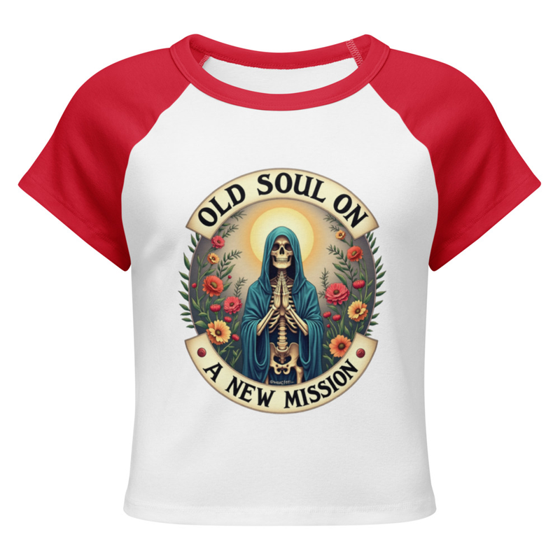 Old Soul Women’s Micro Rib Raglan Baby Tee