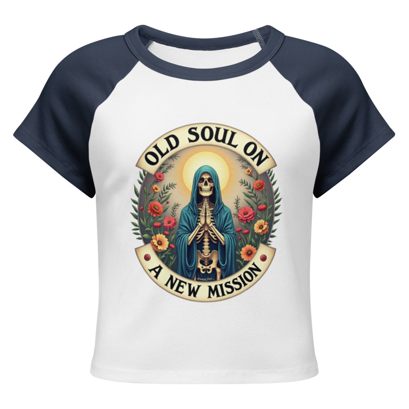 Old Soul Women’s Micro Rib Raglan Baby Tee