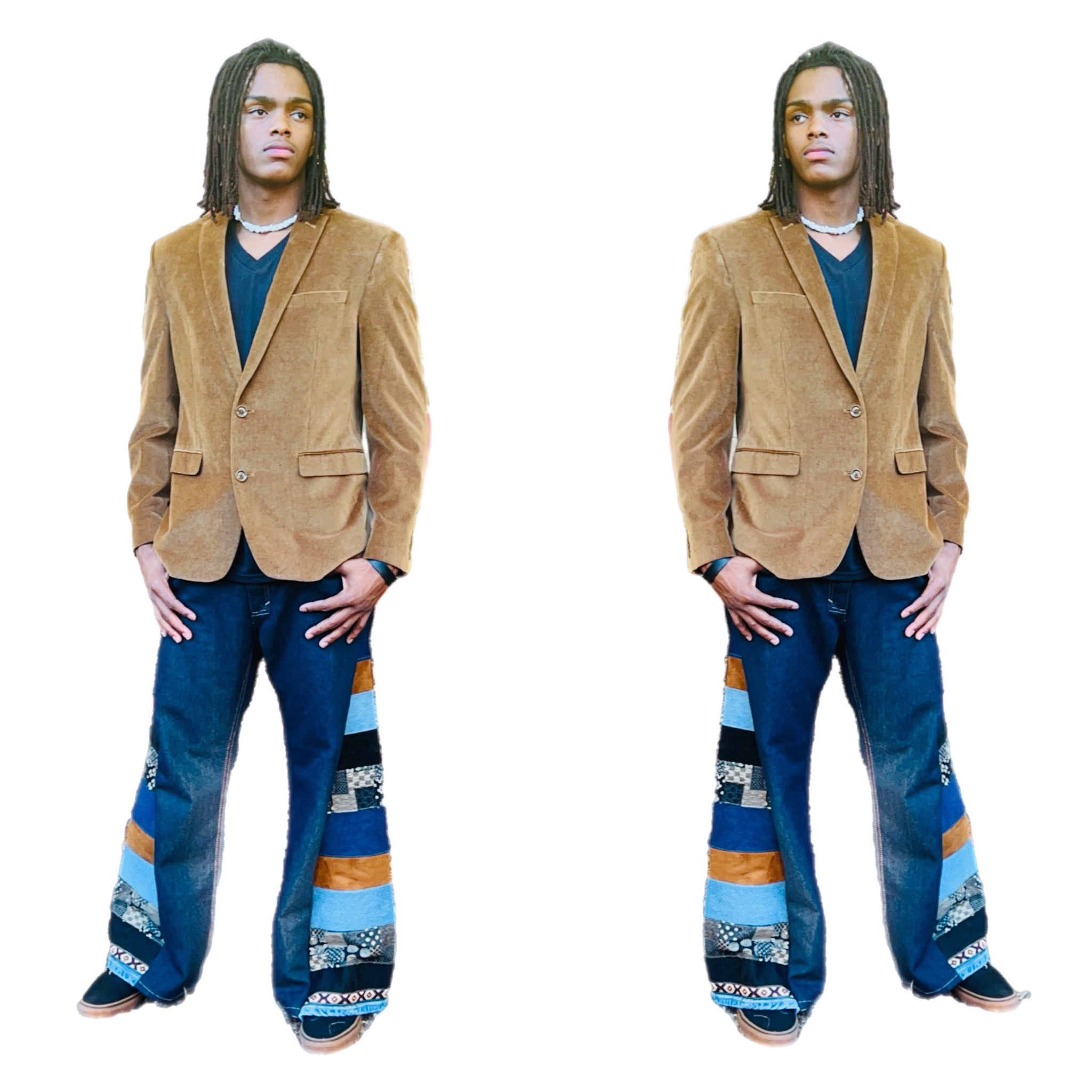 Boho Unisex Patchwork Wide-Leg Denim Jeans