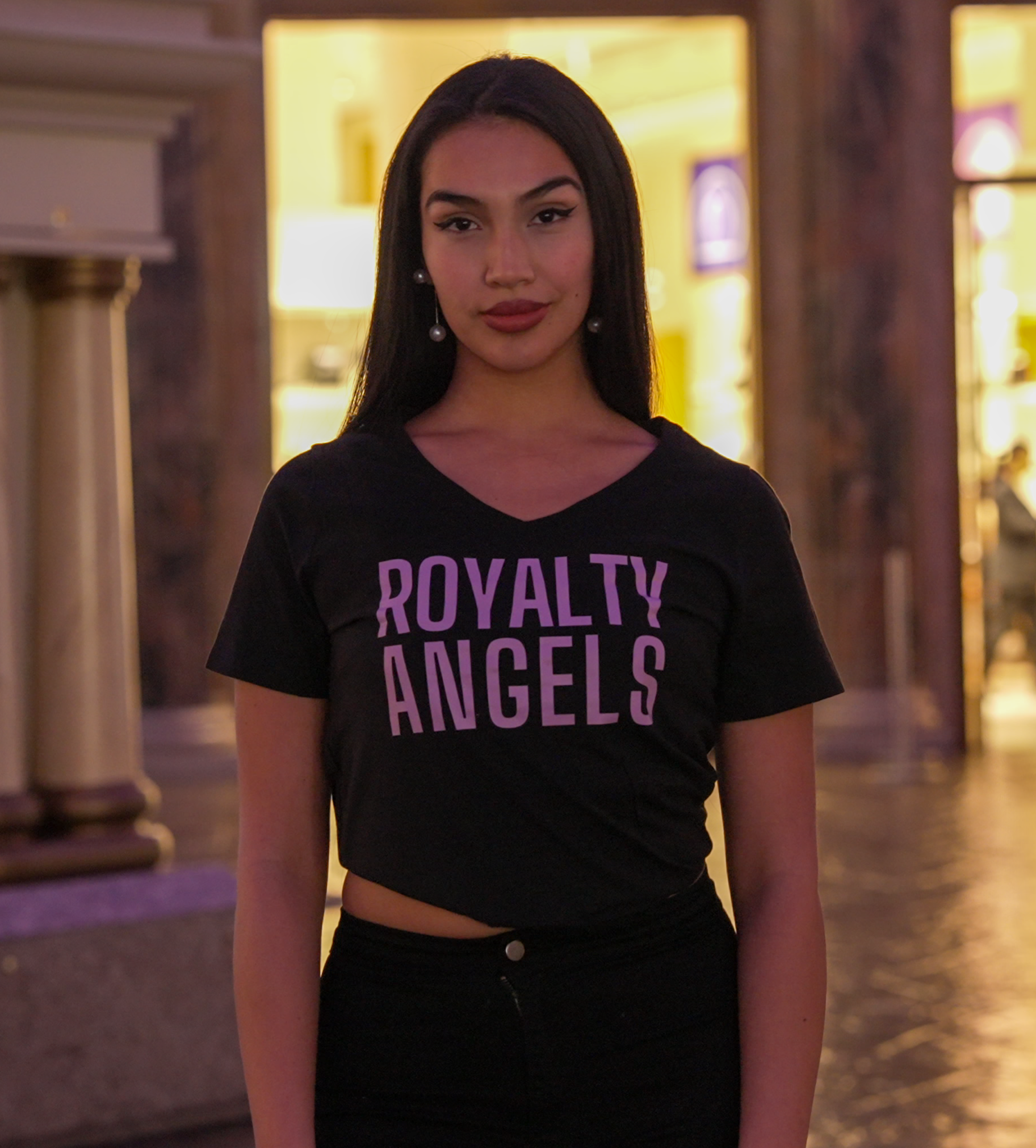 Royalty Angels T-Shirt (Womens) Black
