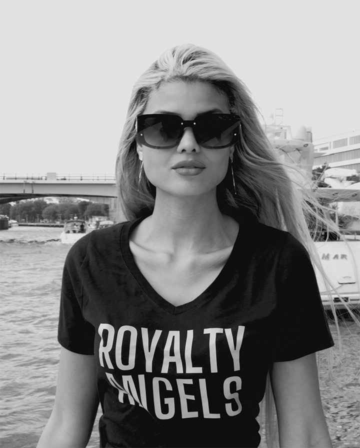 Royalty Angels T-Shirt (Womens) Black