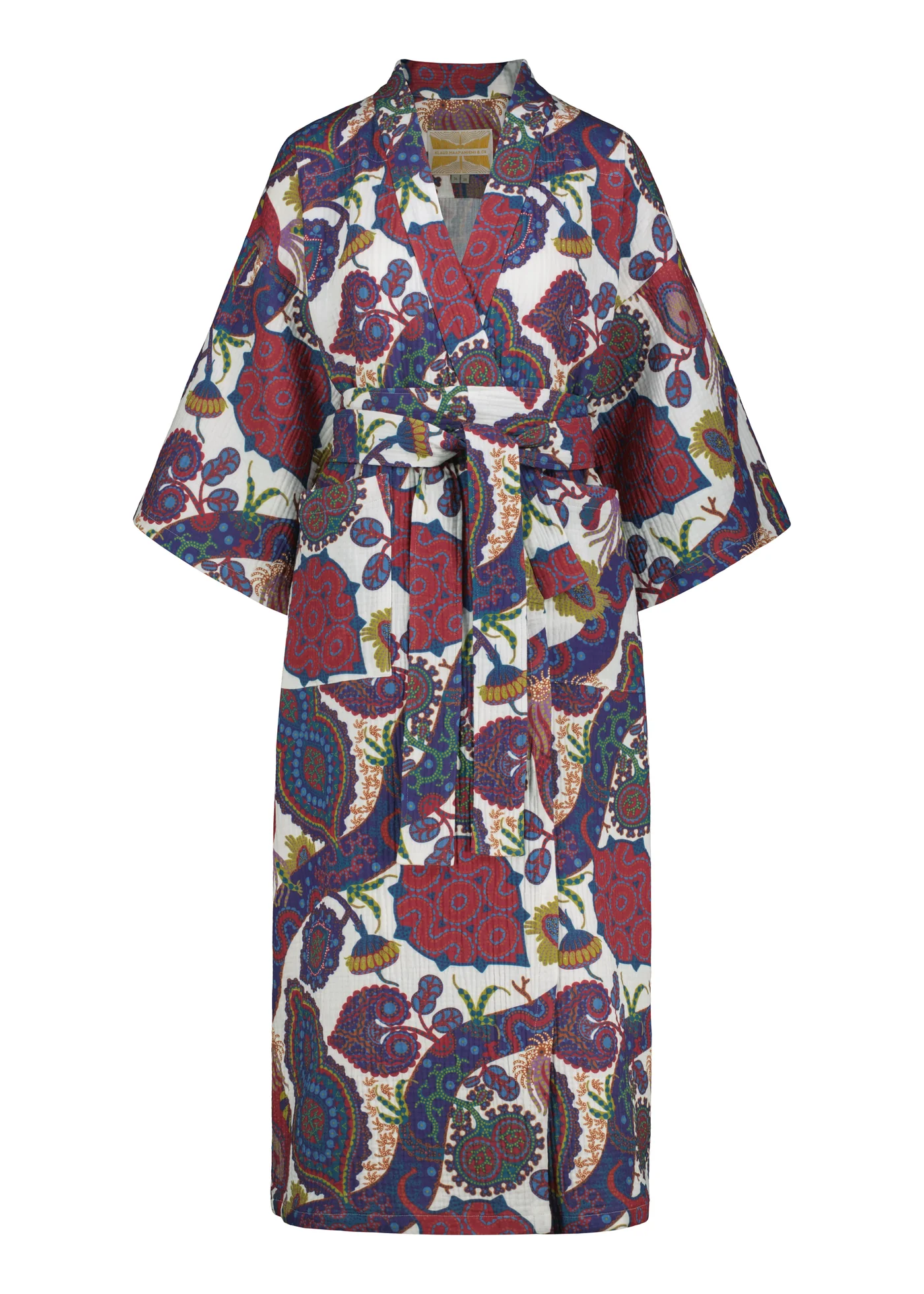 Purple Rain Yukata chalatas iš natūralios lino medžiagos