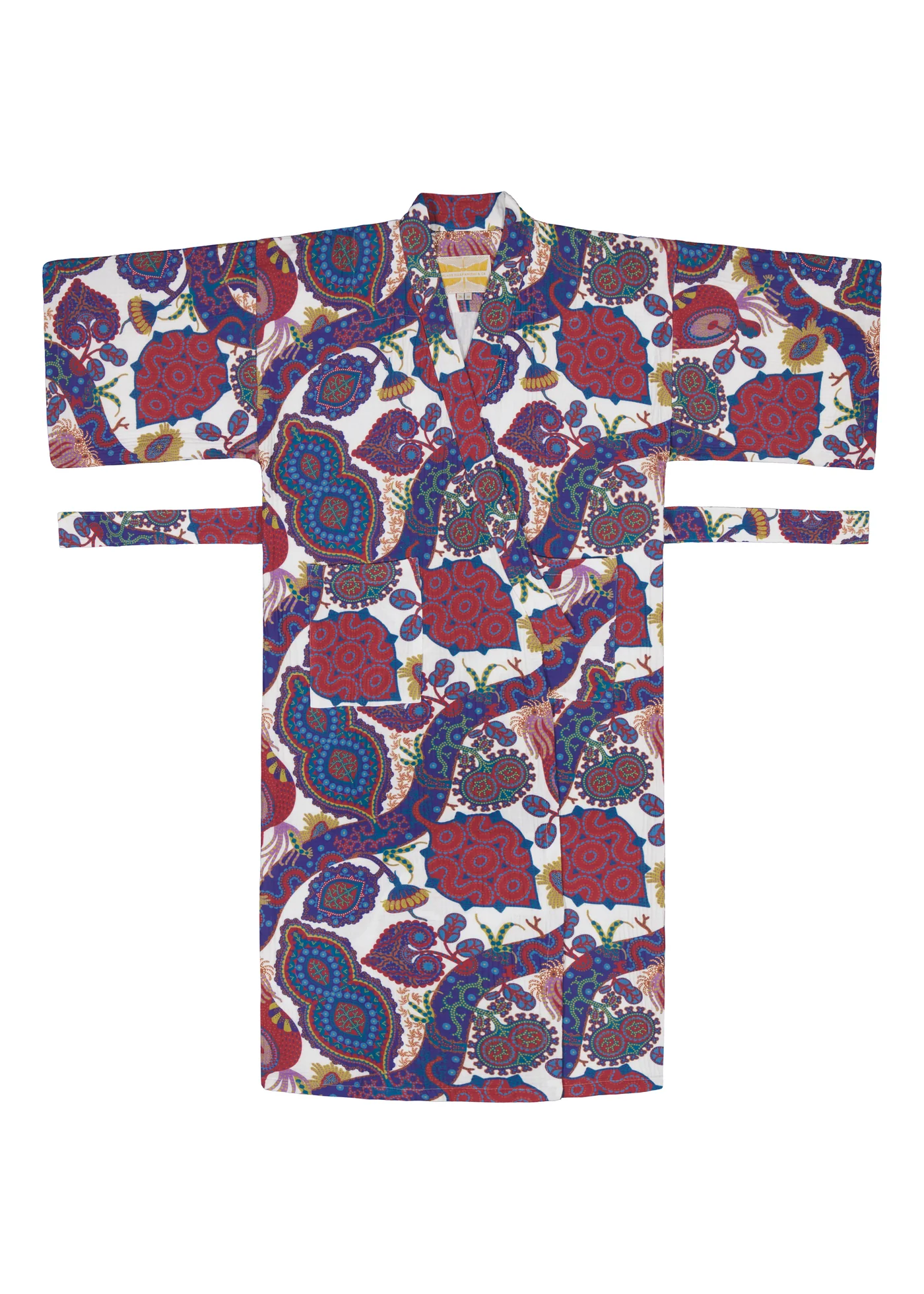 Purple Rain Yukata chalatas iš natūralios lino medžiagos