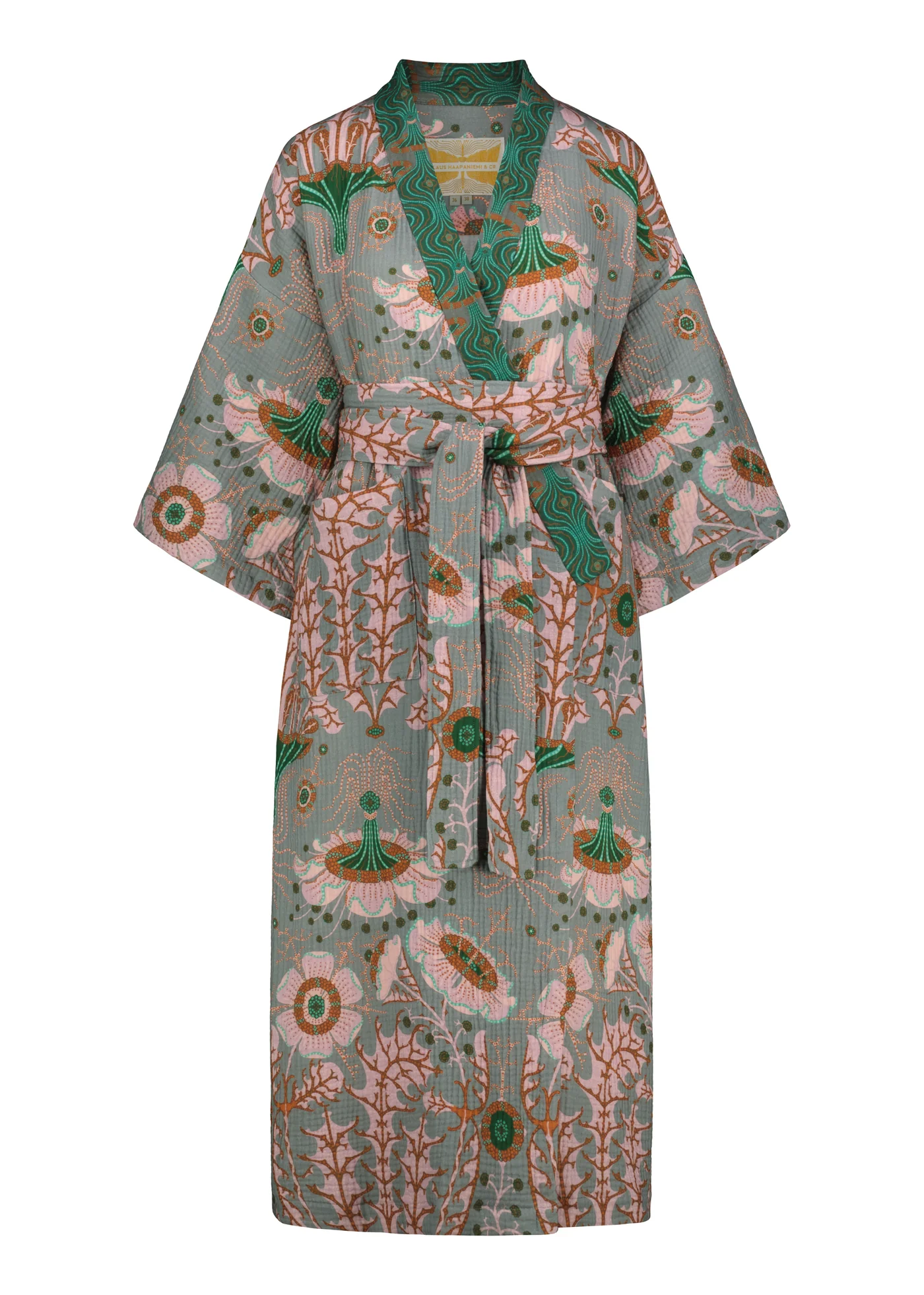 Equinoxe Yukata chalatas iš natūralios lino medžiagos