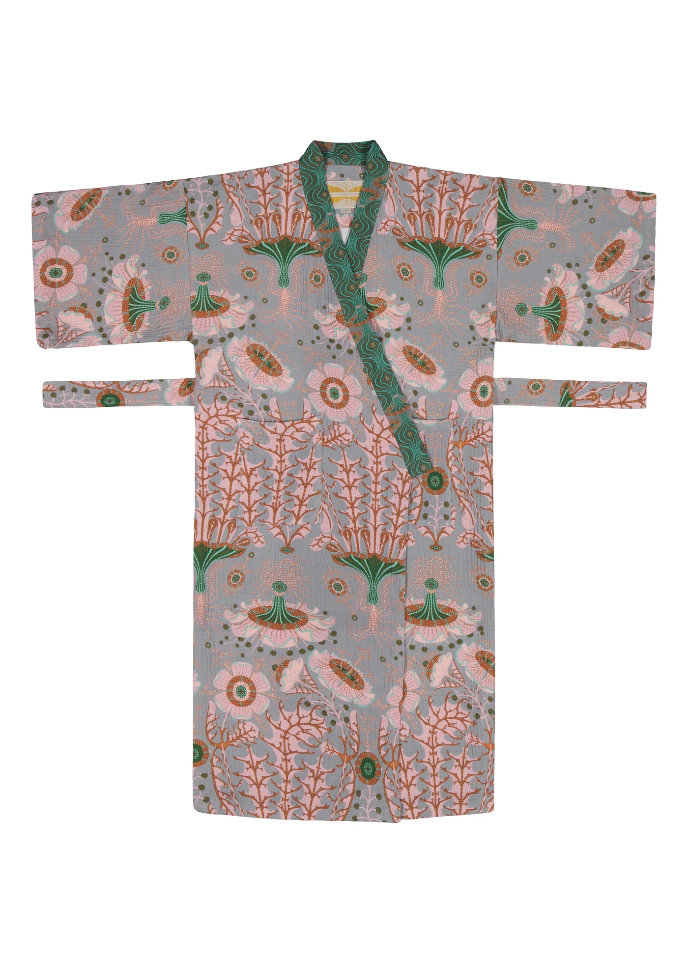 Equinoxe Yukata chalatas iš natūralios lino medžiagos