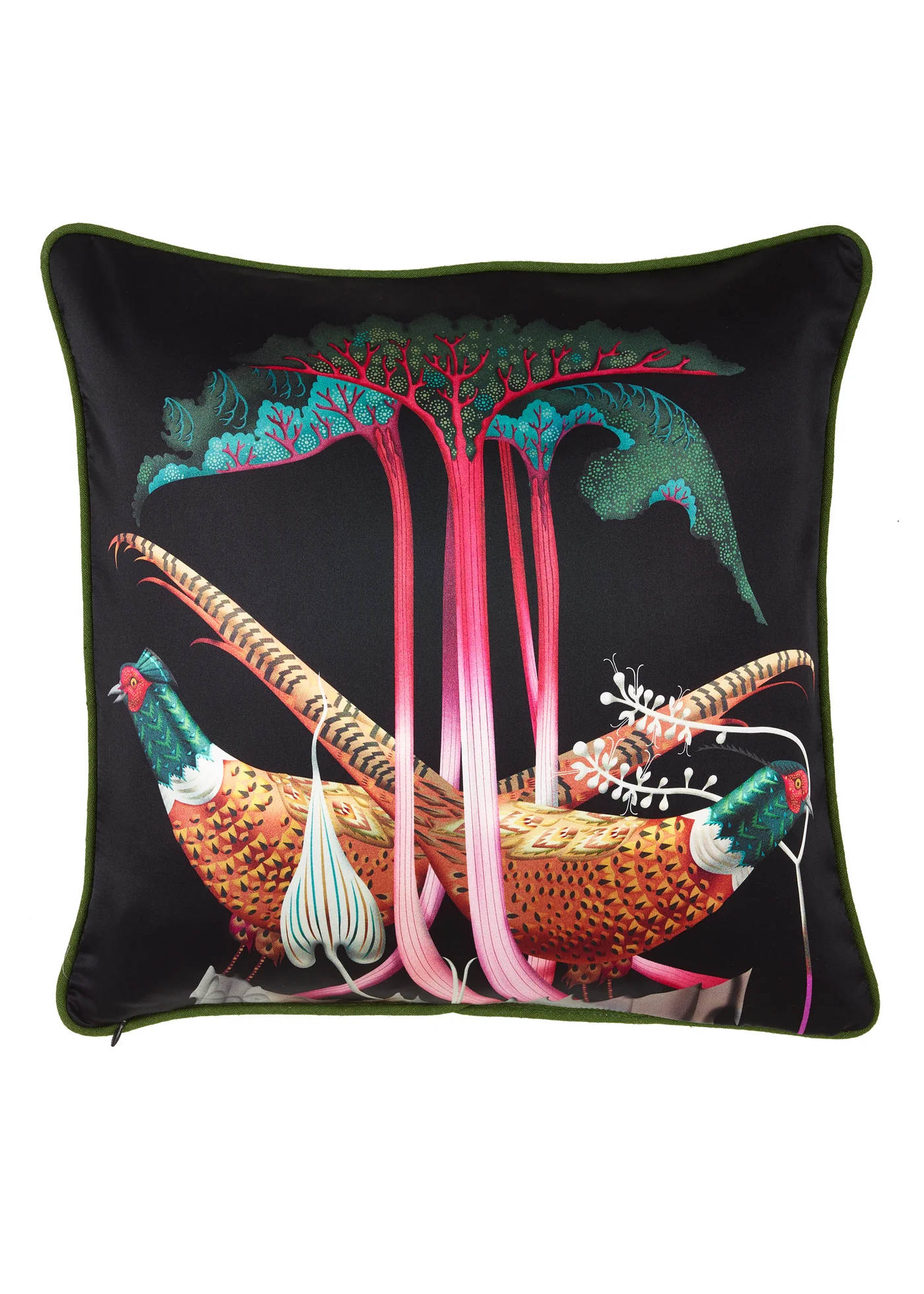 Pheasants & Rhubarbs dekoratyvinės pagalvės užvalkalas