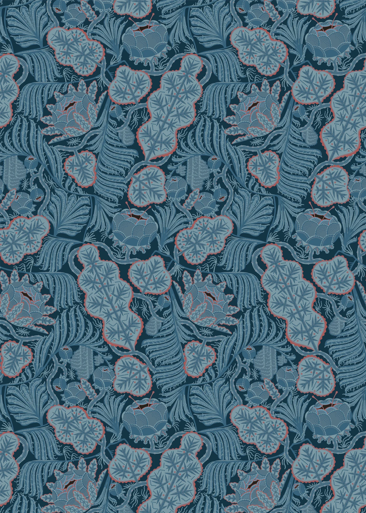 Tapetai Iceflower Blue