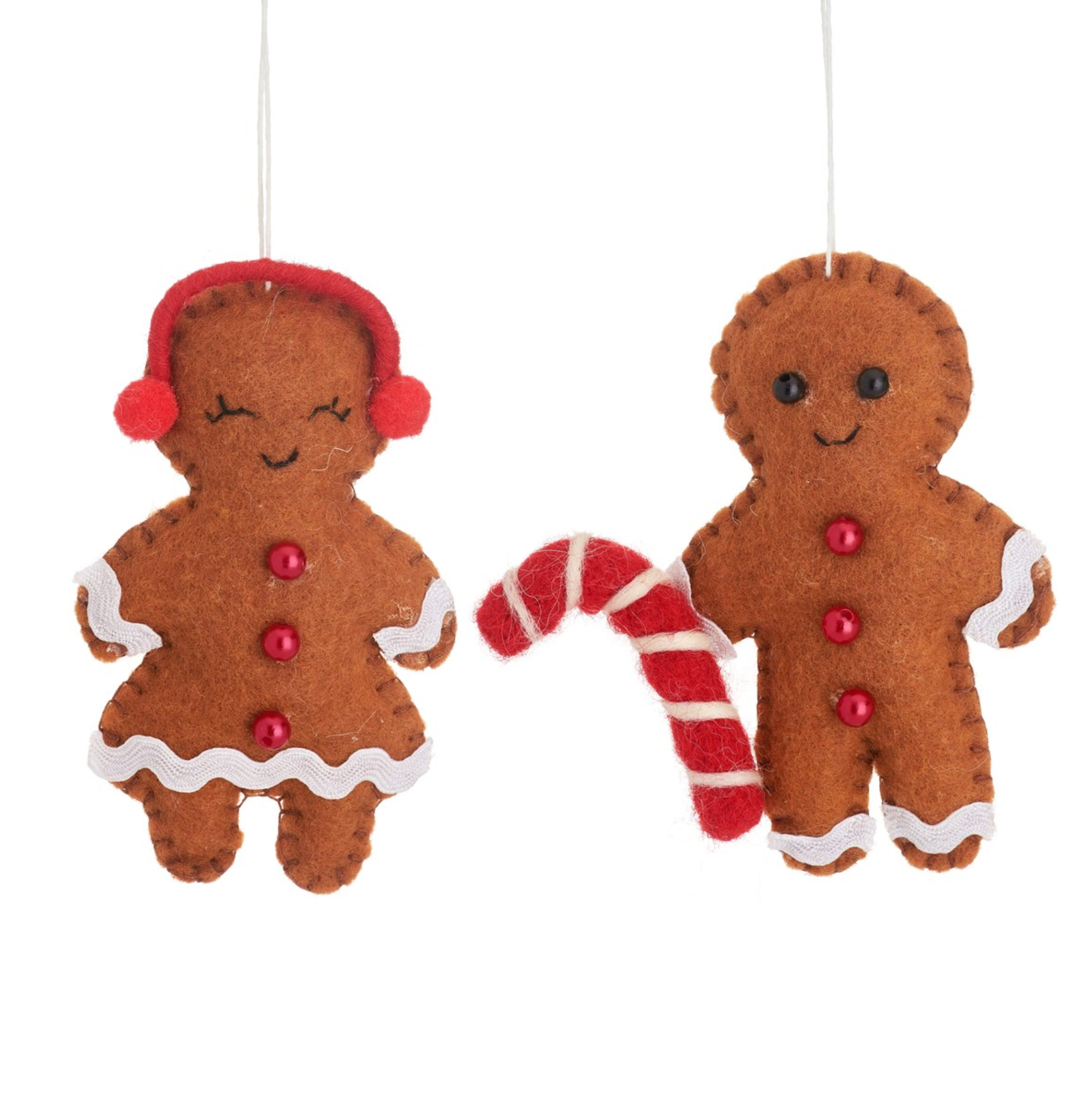 Meduolių porelė - dviejų kalėdinių eglutės žaisliukų rinkinys