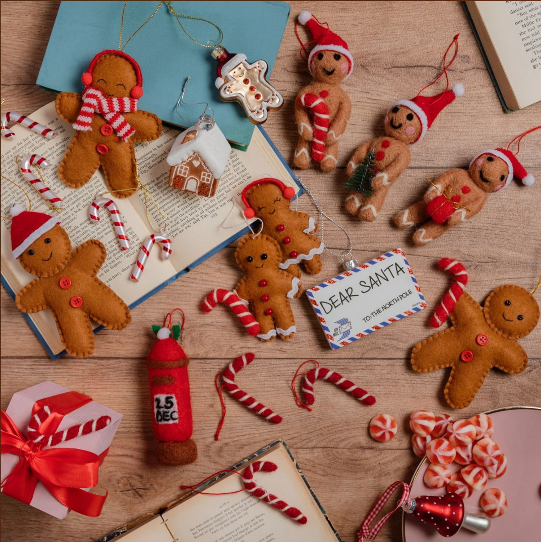 Meduolių porelė - dviejų kalėdinių eglutės žaisliukų rinkinys