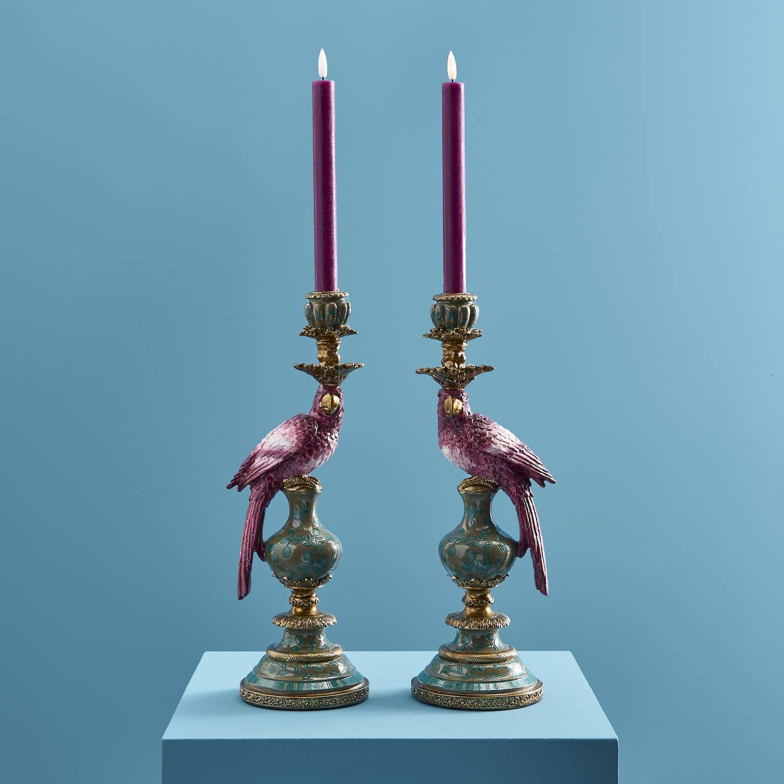 Dviejų žvakidžių komplektas Papūgos Werns