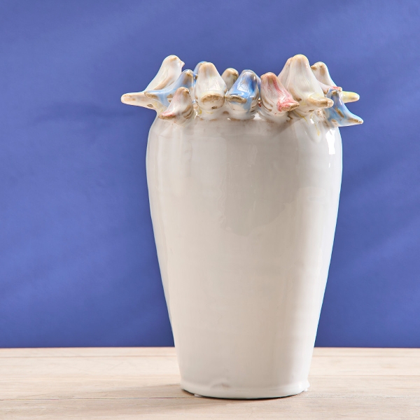 Keraminė vaza su paukšteliais 22,5 cm