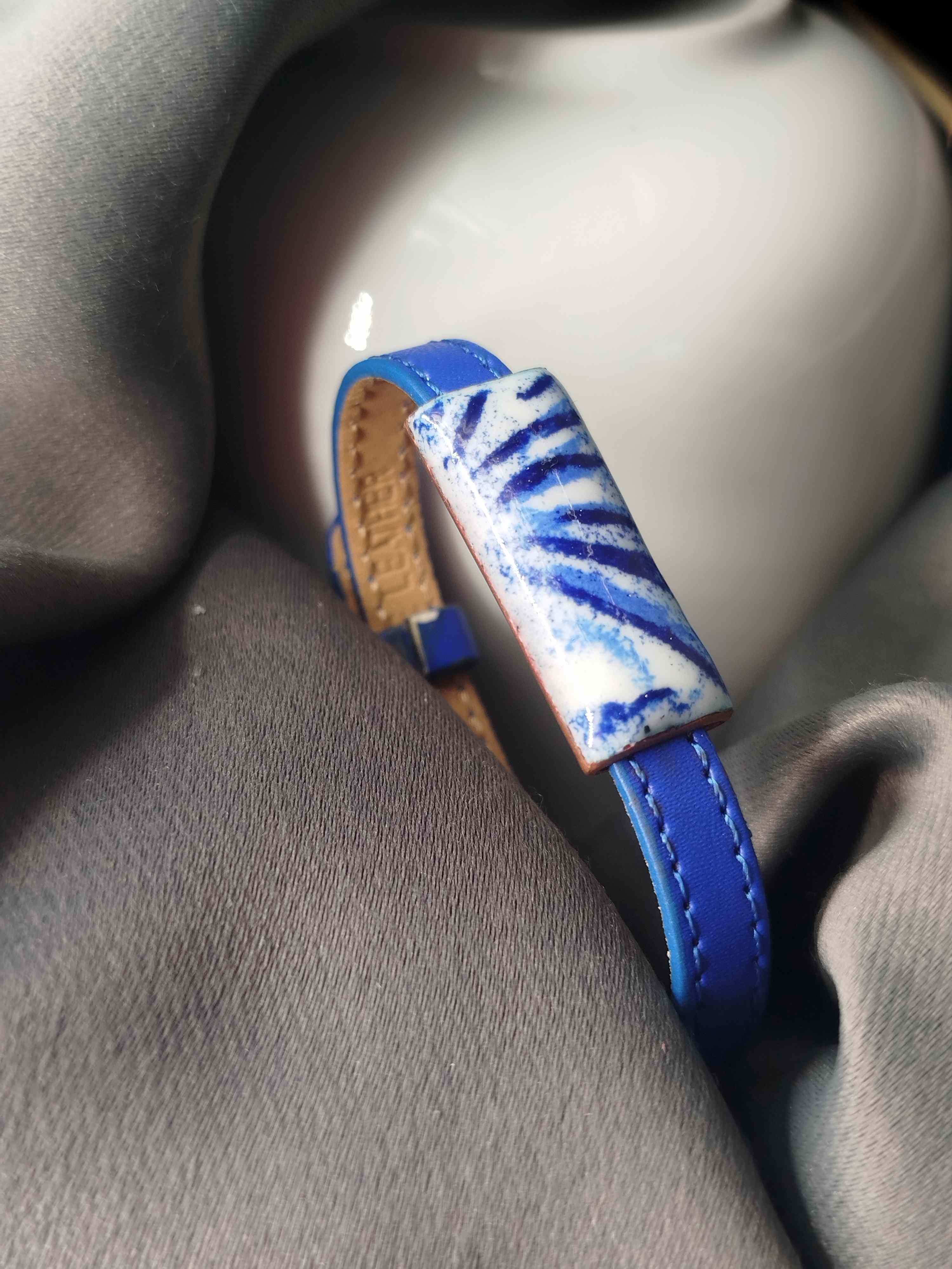 Bracelet Tubaline bleu