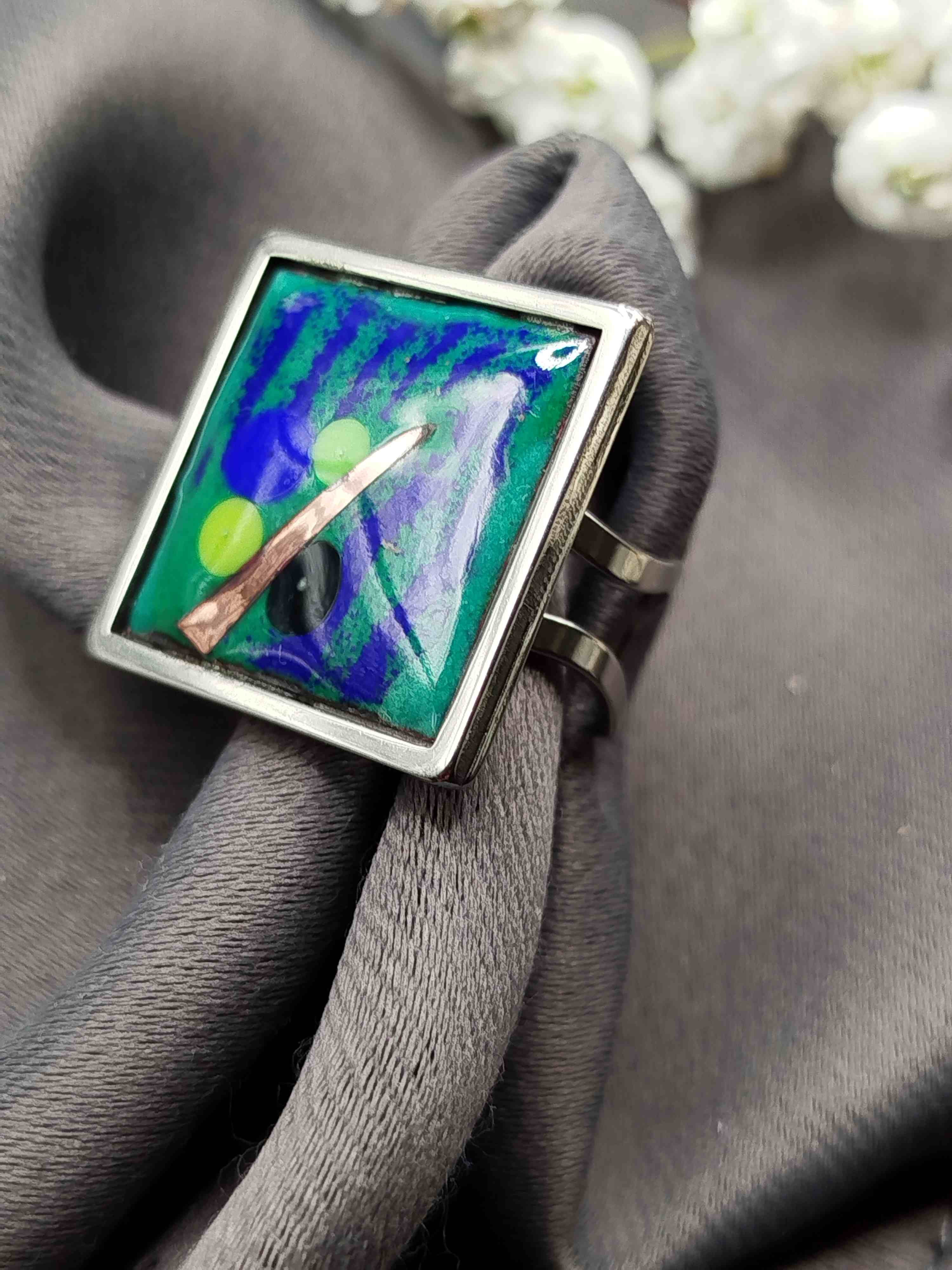 Bague Grandissime  , vert bleu
