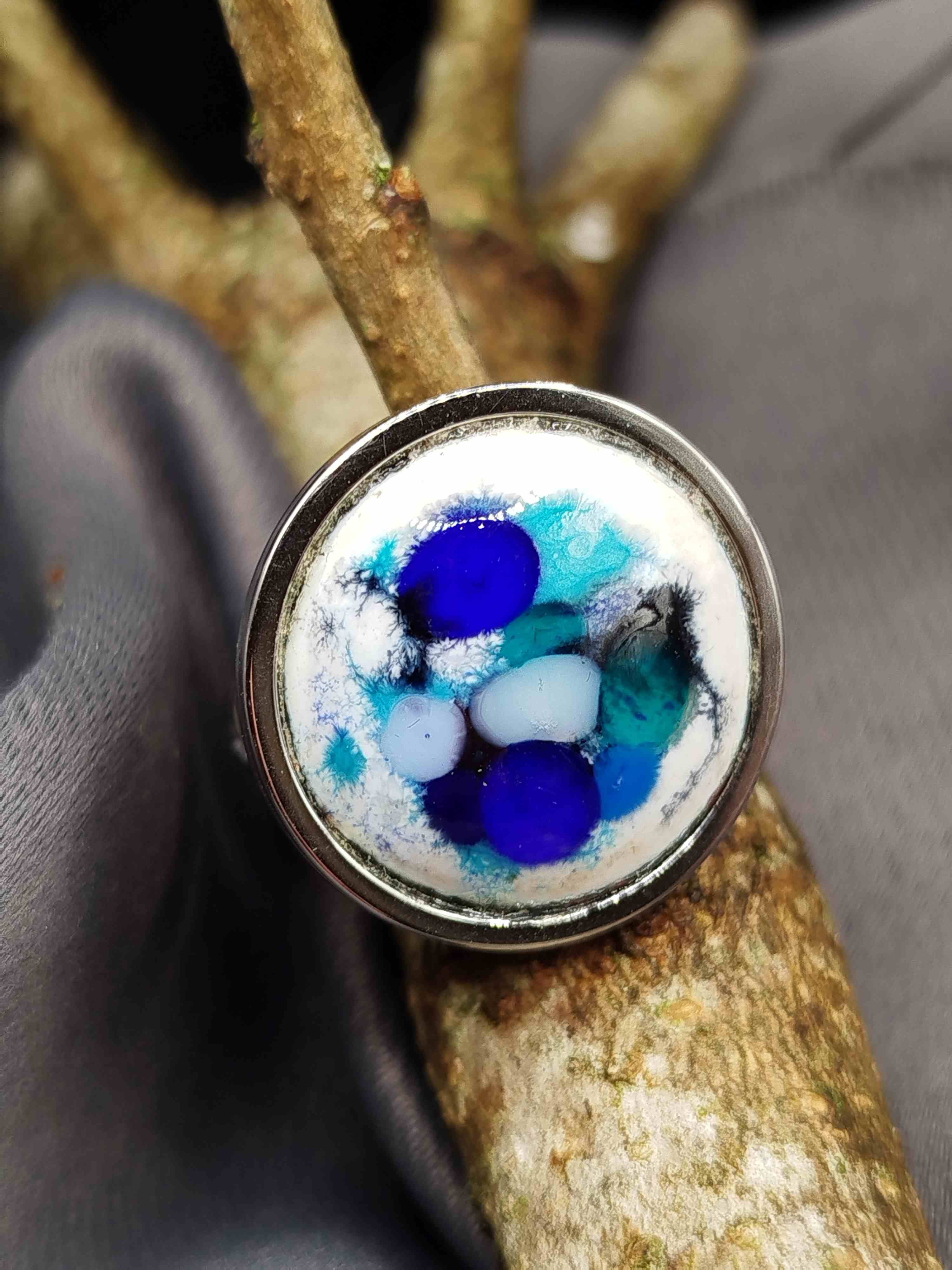 Bague Grandissime blanc, bleu