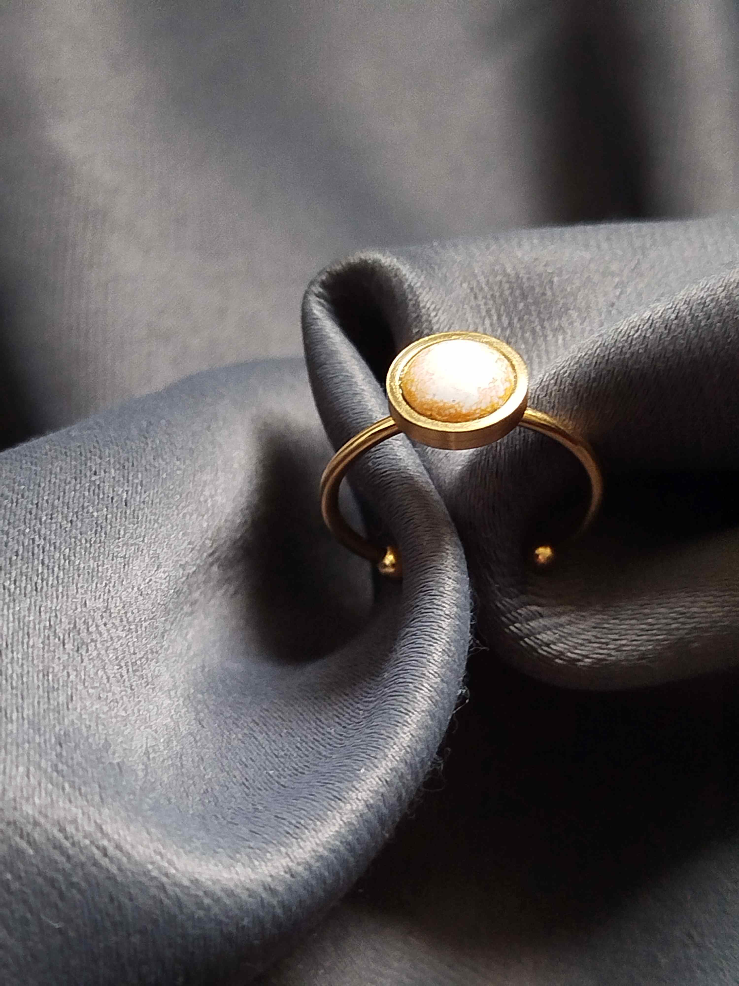 Bague Piccoli orange et blanc