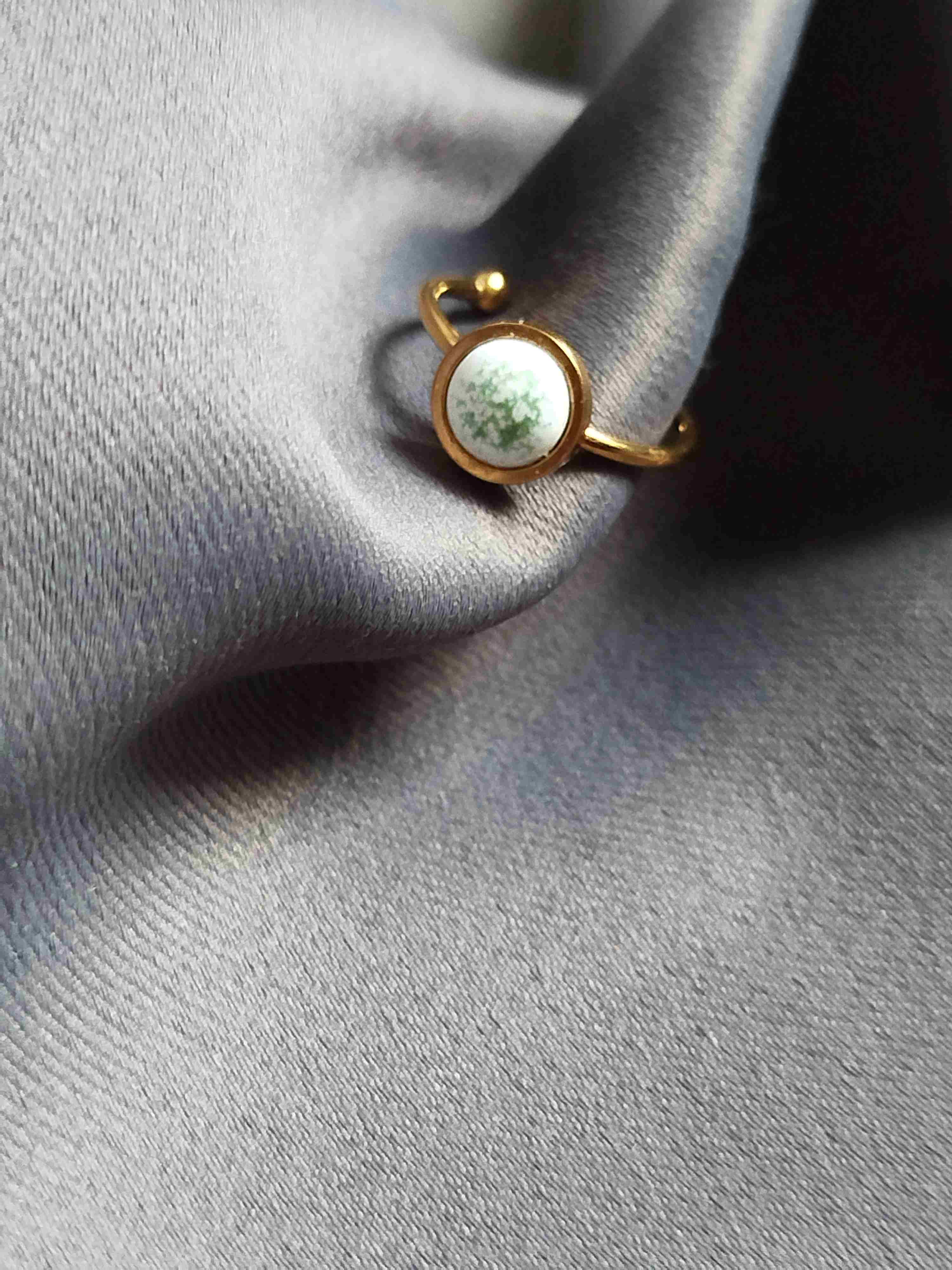 Bague Piccoli  blanc et vert