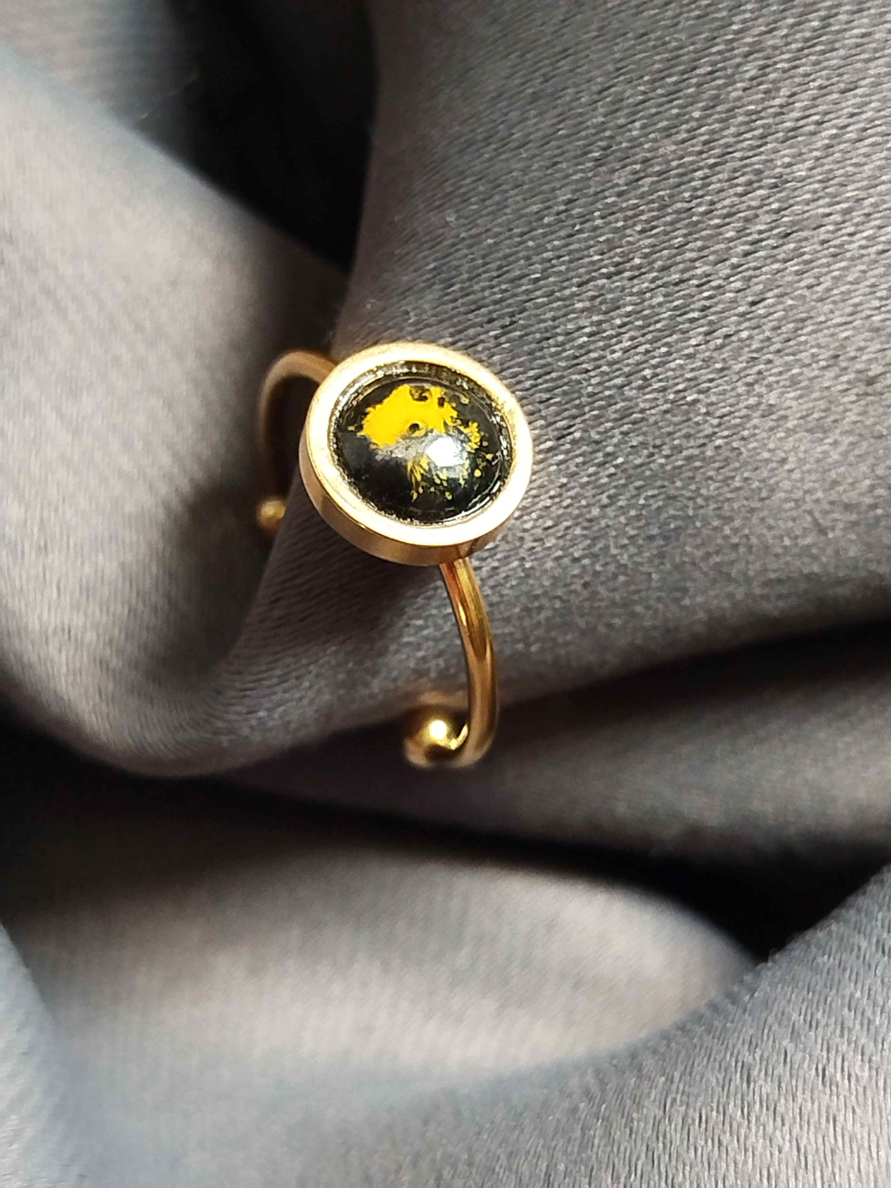Bague Piccoli noire jaune