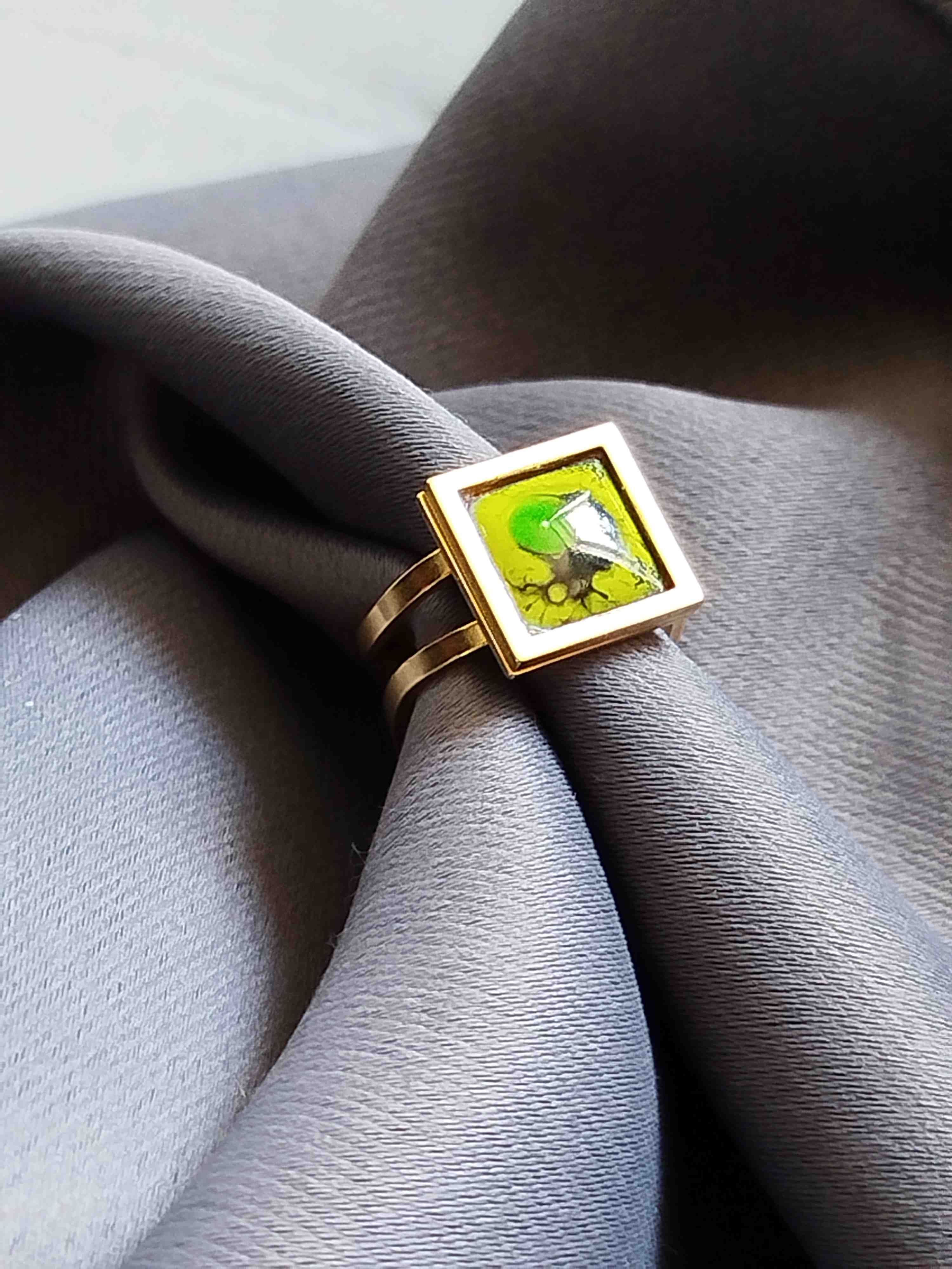 Bague Mezze vert et noir