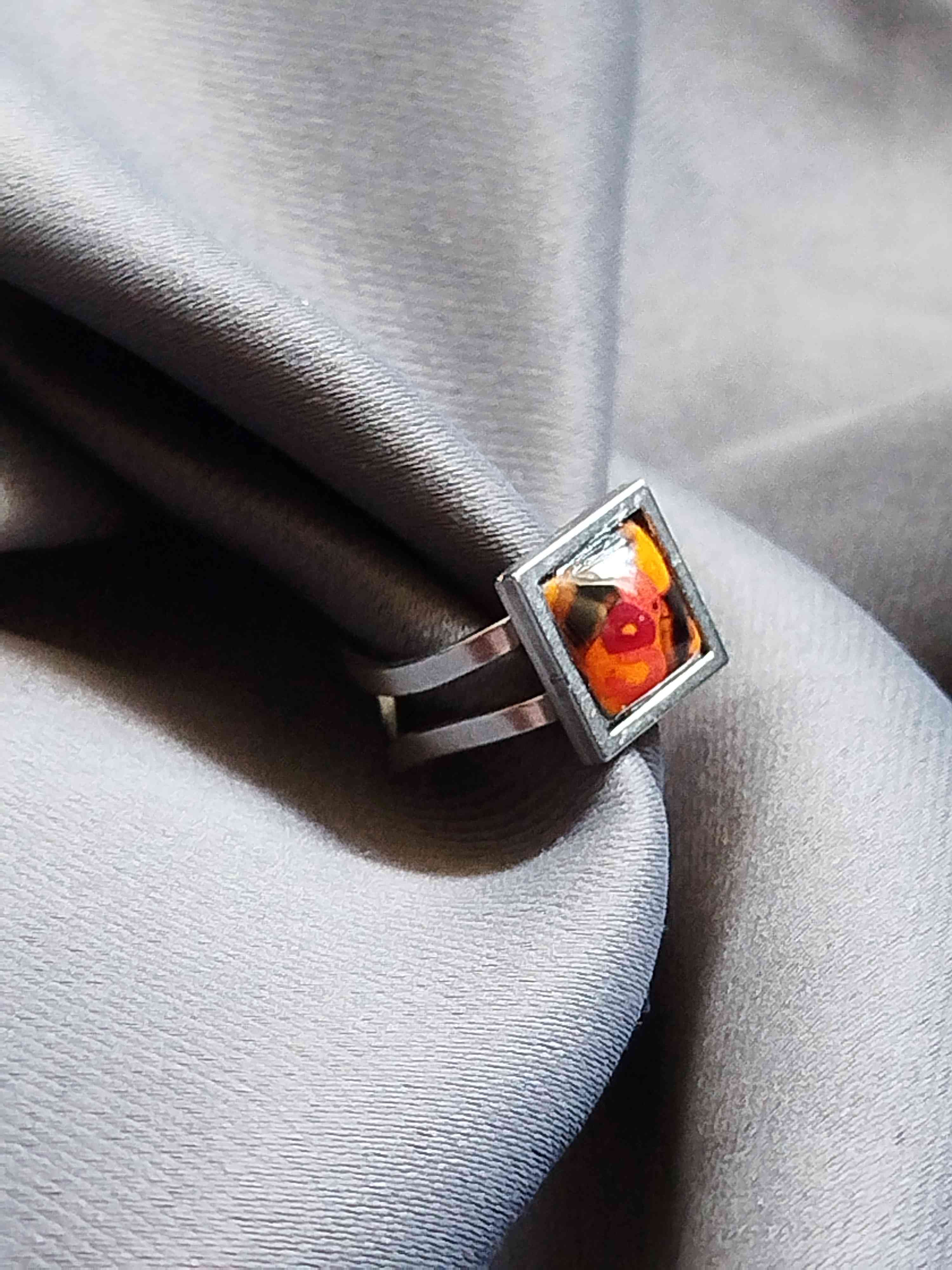 Bague Mezze rouge noir orange