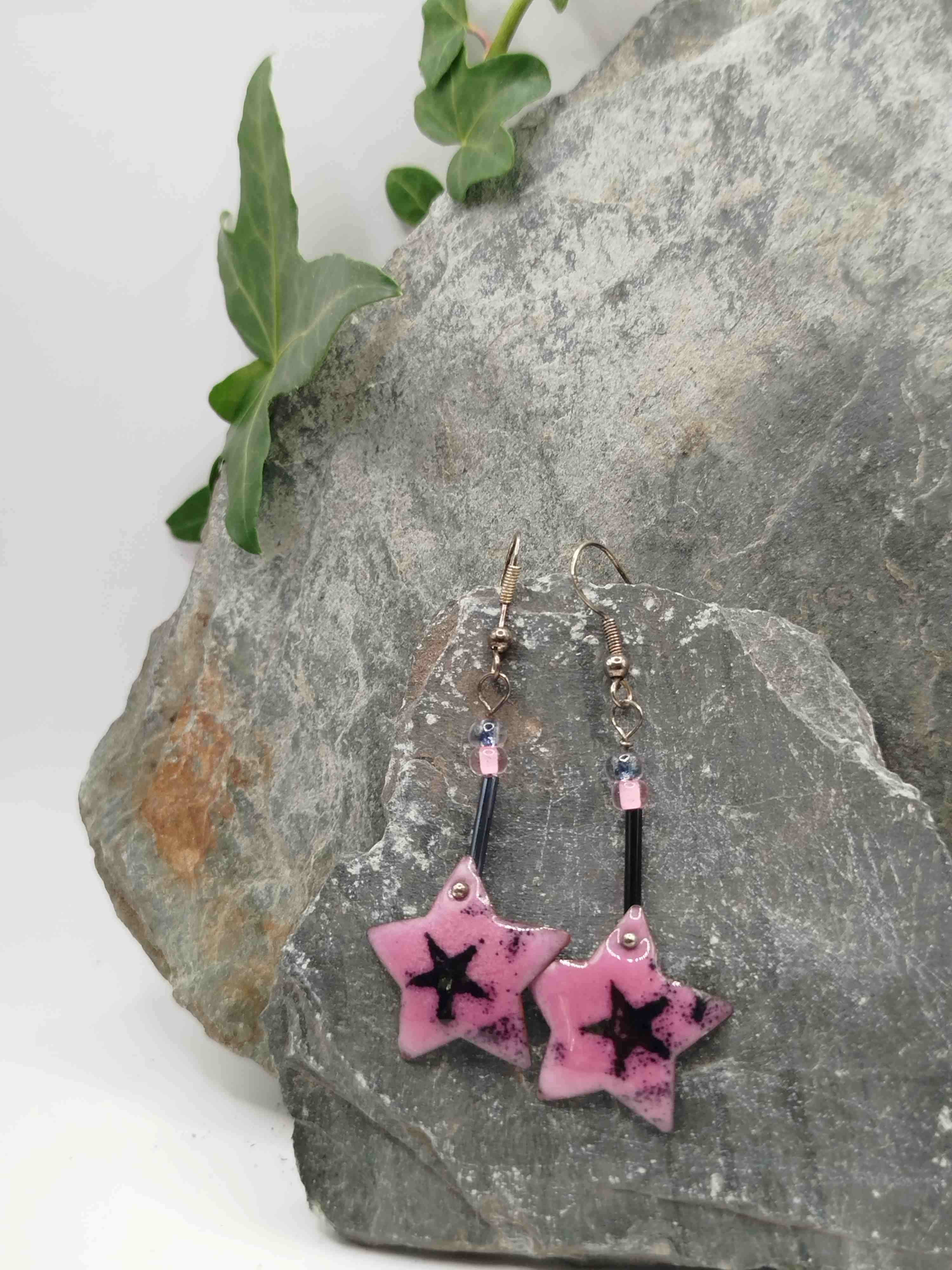 Boucles d'oreilles Stella rose 