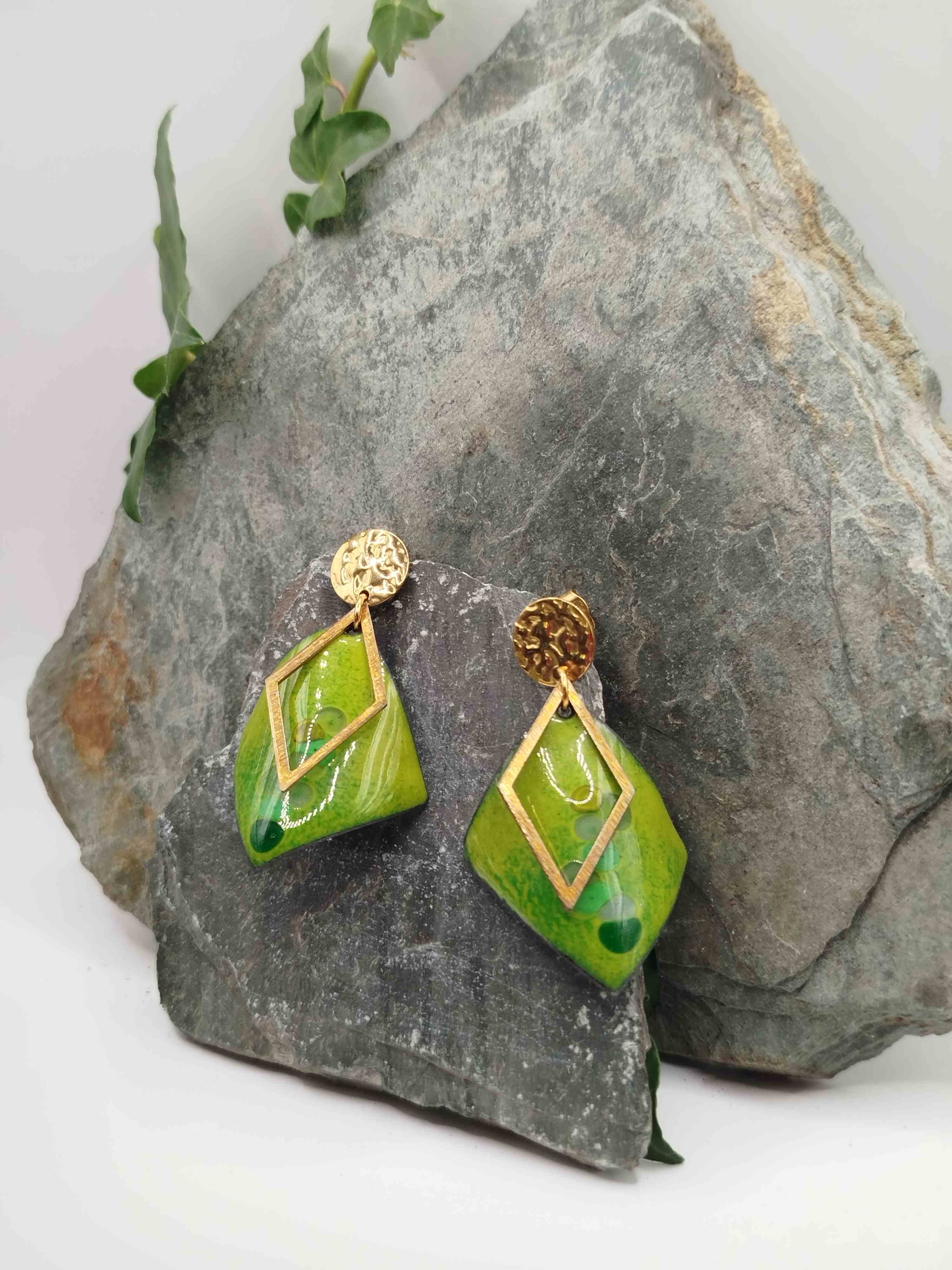 Boucles d'oreilles losange