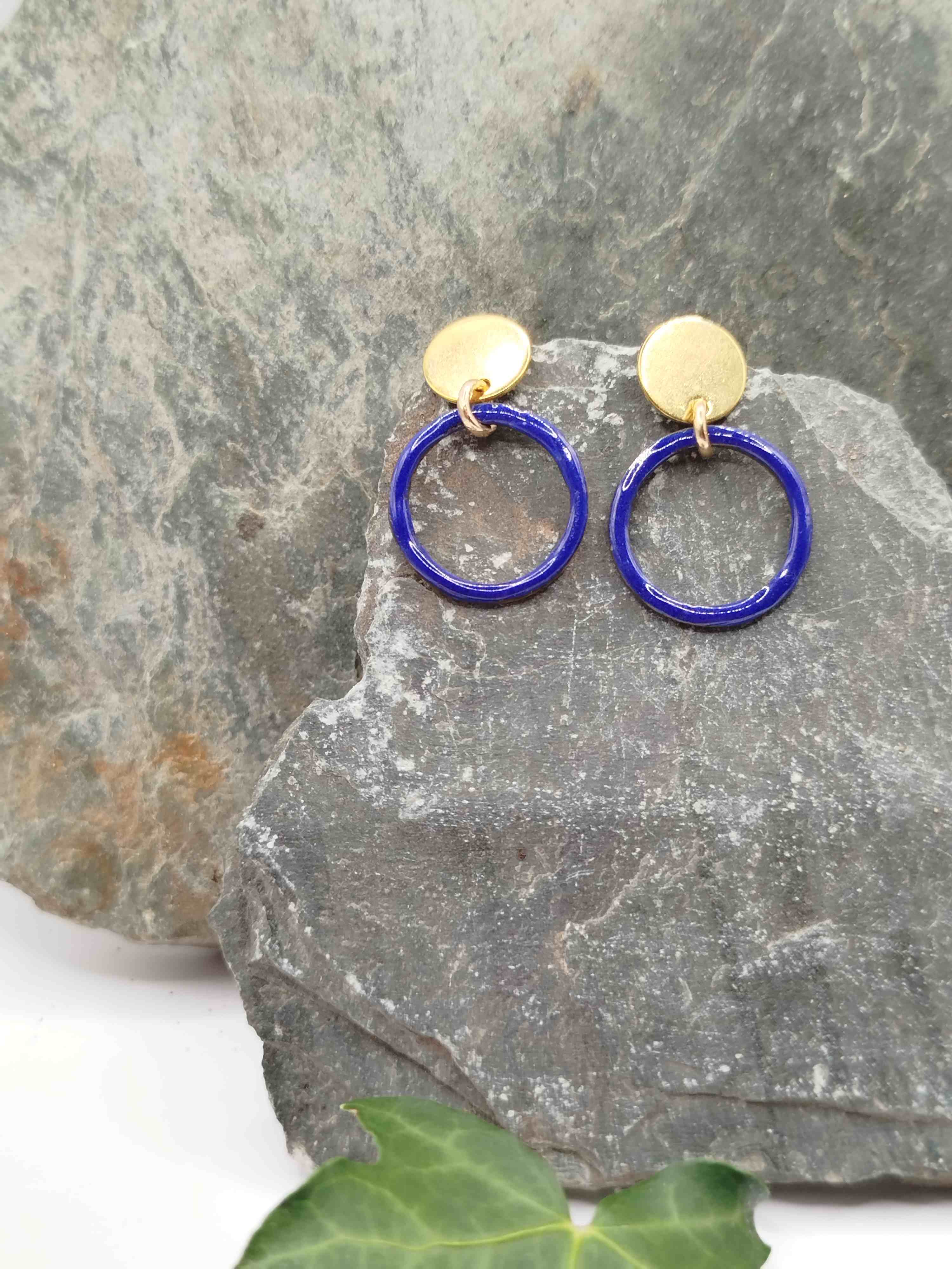Boucles d'oreilles Cerci bleu 
