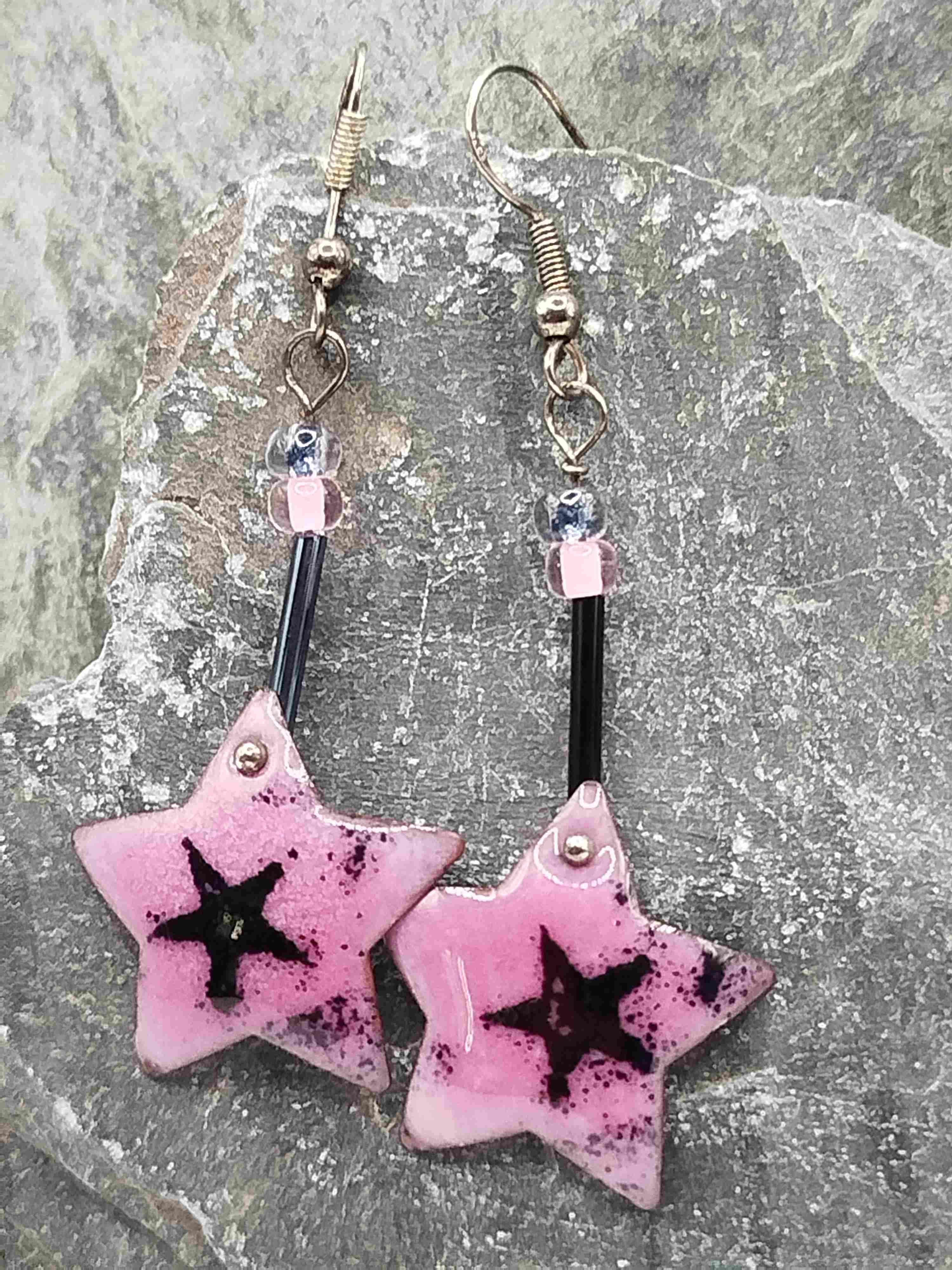 Boucles d'oreilles Stella rose 