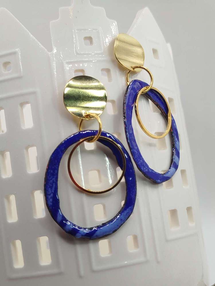 Boucles d'Oreilles Cerchi bleues 