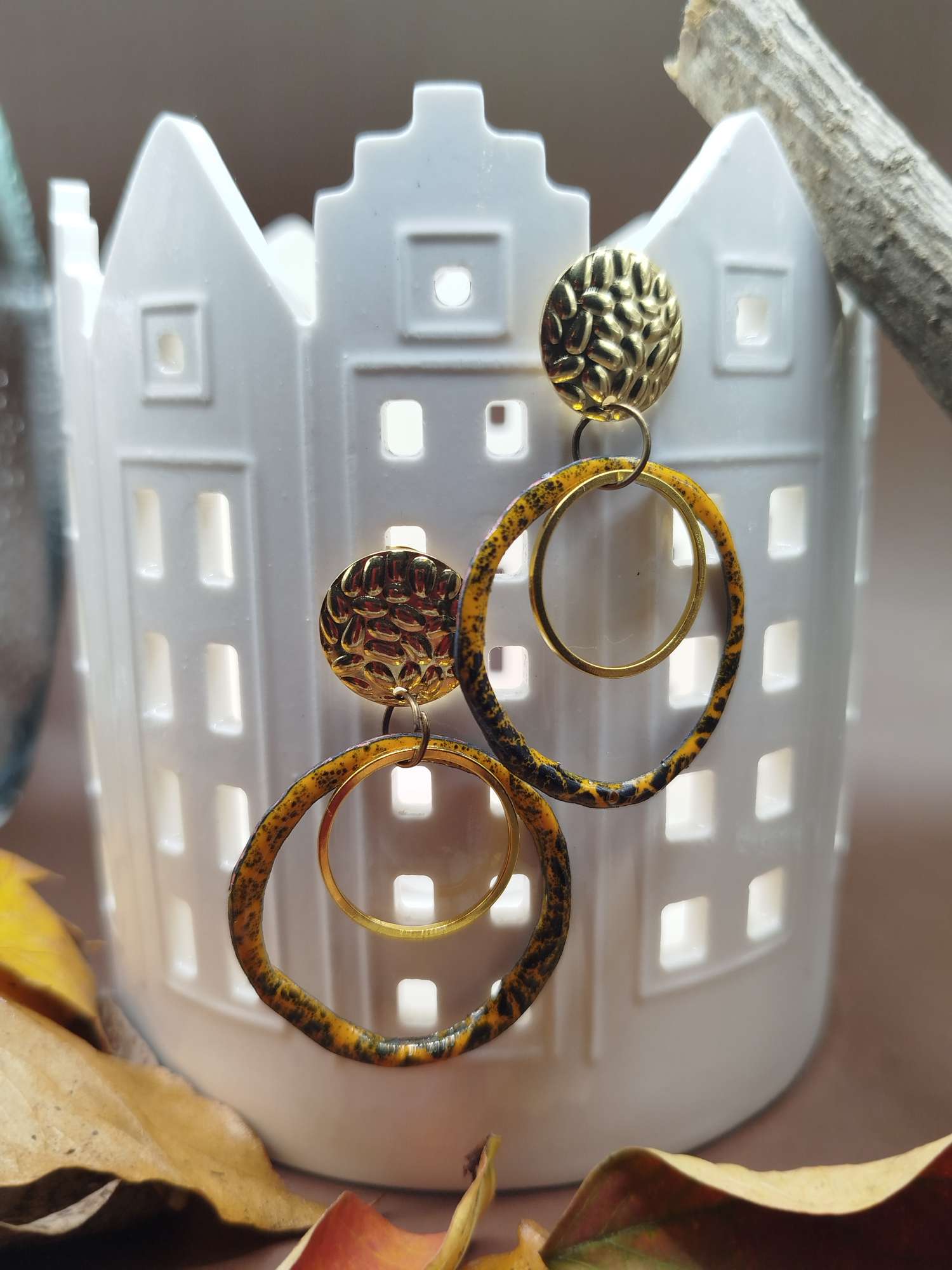 Boucles d’Oreilles Cerchi jaune 