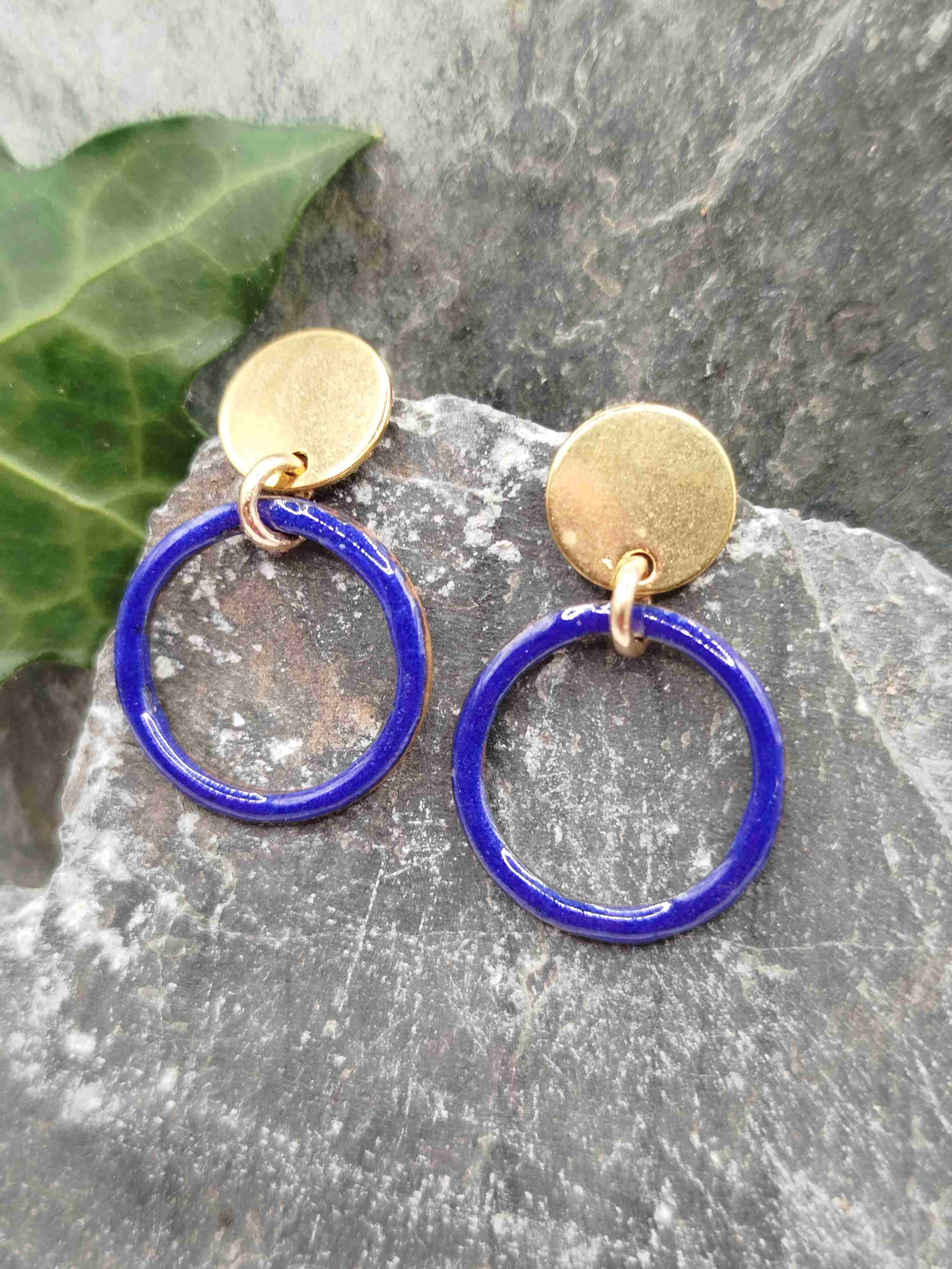 Boucles d'oreilles Cerci bleu 